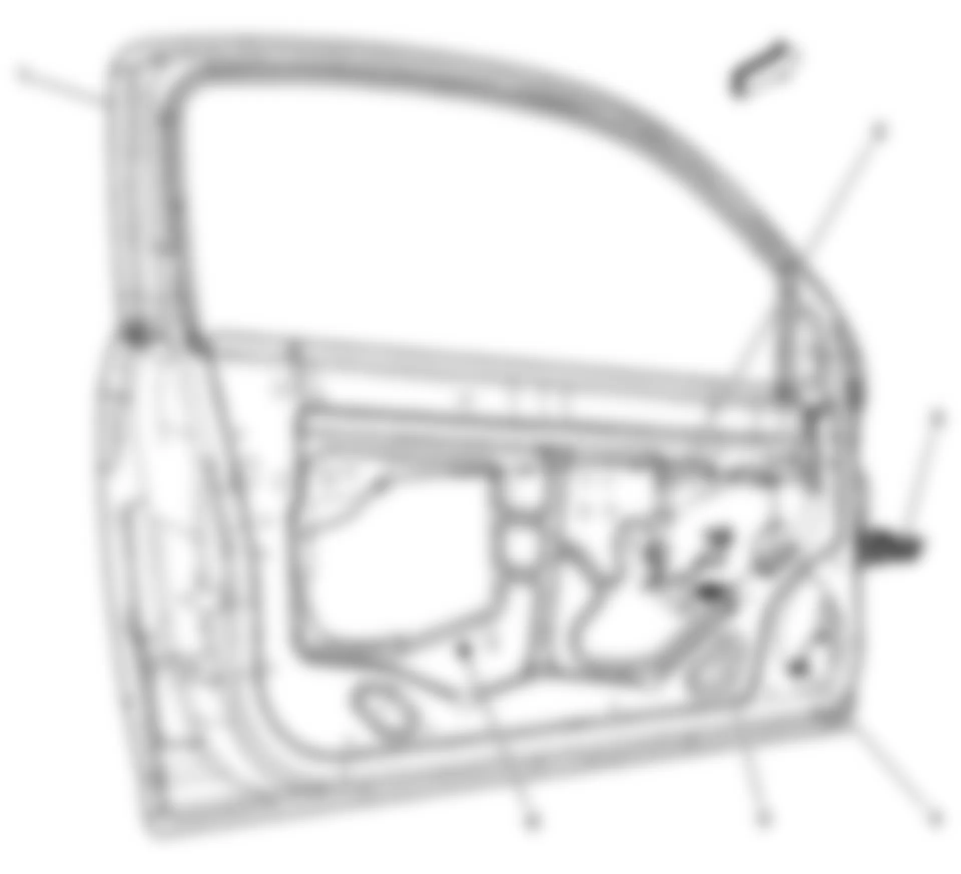 Chevrolet Cobalt SS 2008 - Component Locations -  Left Front Door (Coupe)