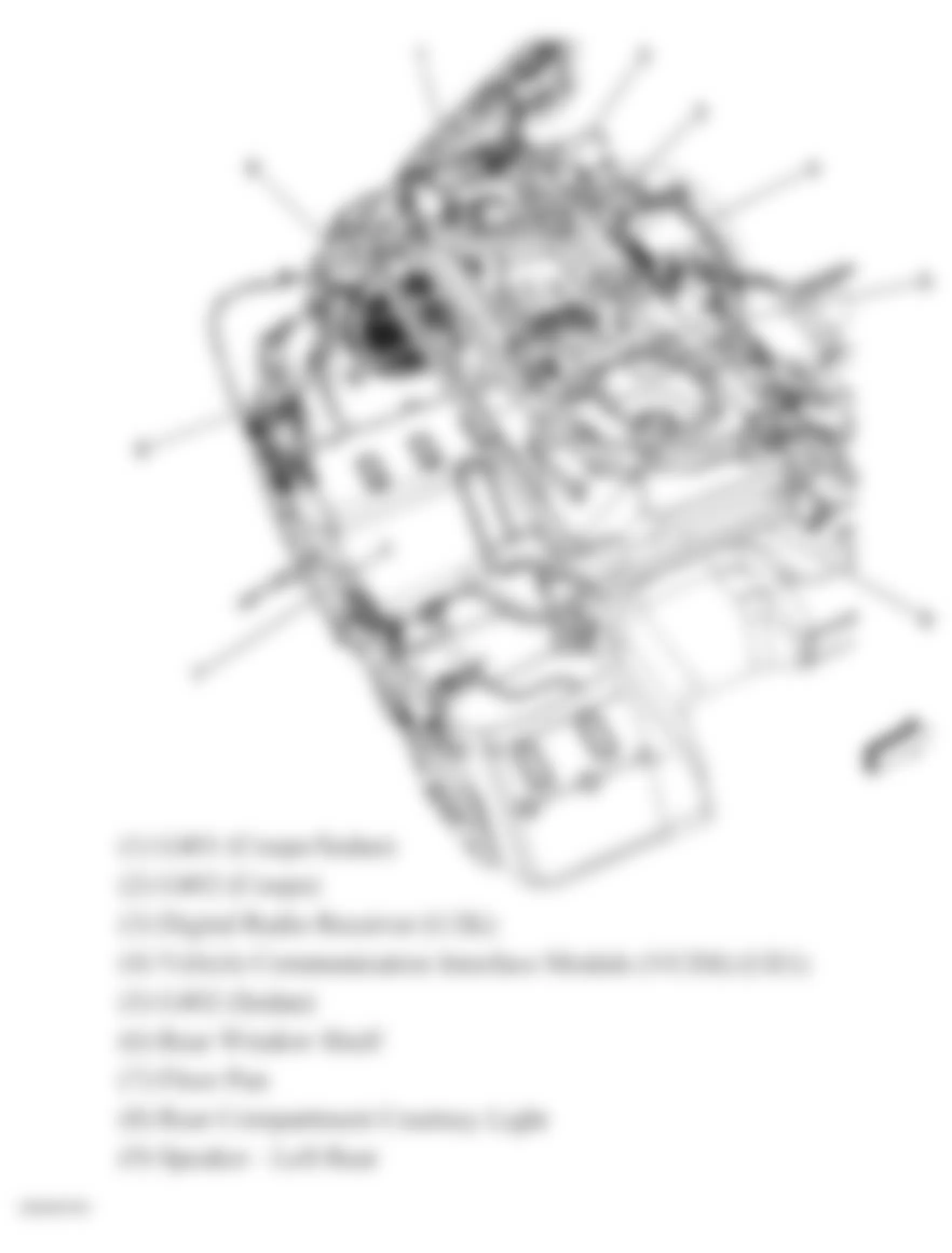 Chevrolet Cobalt SS 2008 - Component Locations -  Rear Shelf
