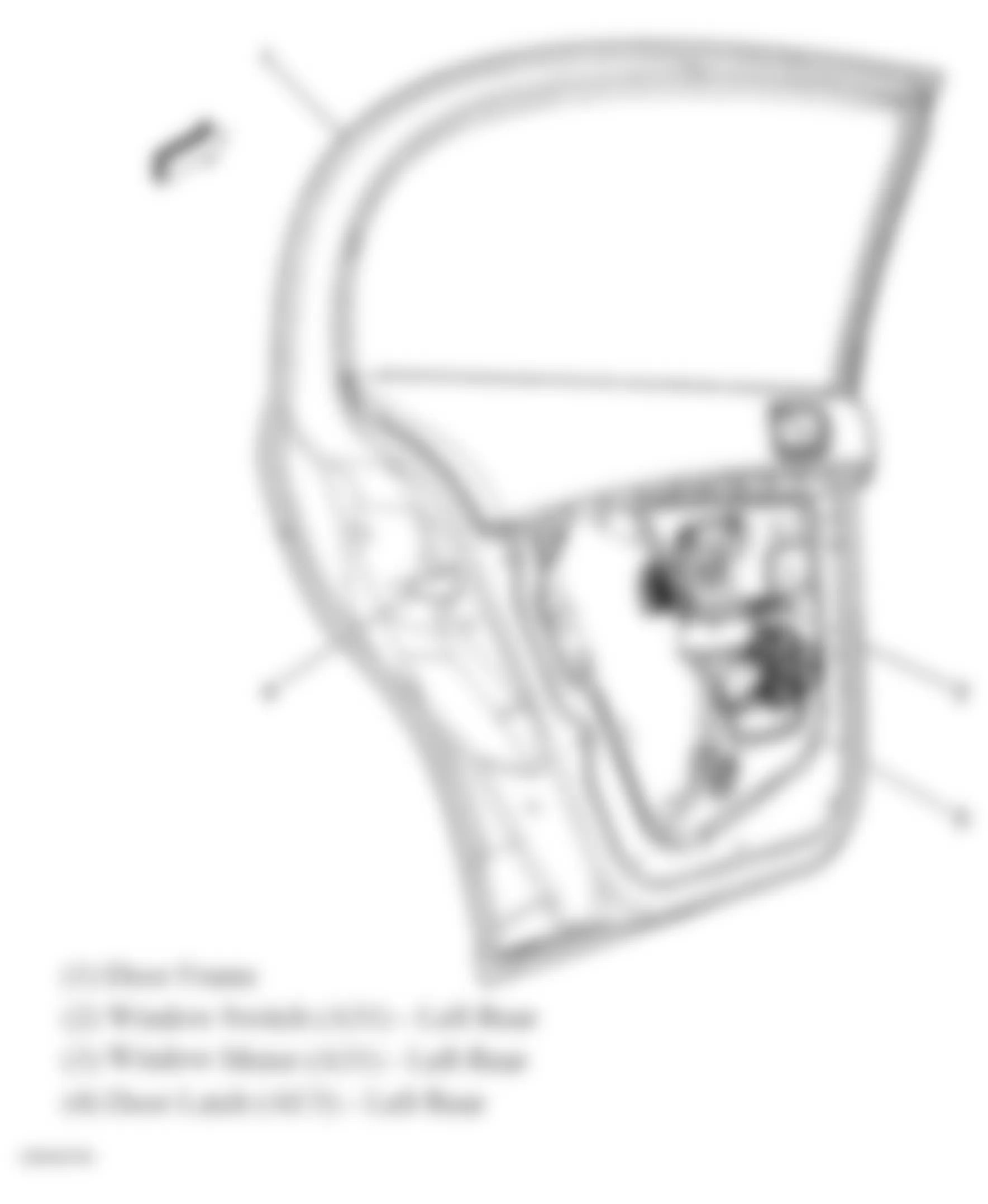 Chevrolet Cobalt SS 2008 - Component Locations -  Left Rear Door