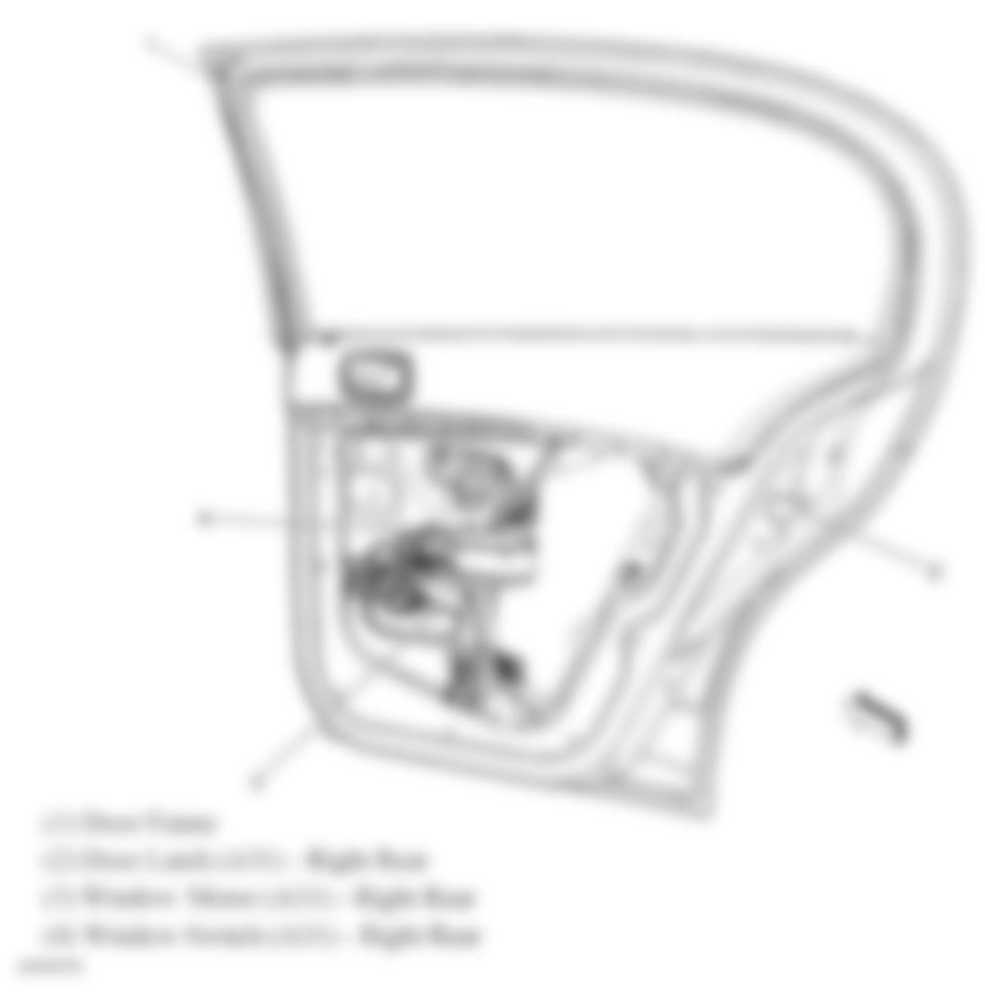 Chevrolet Cobalt SS 2008 - Component Locations -  Right Rear Door
