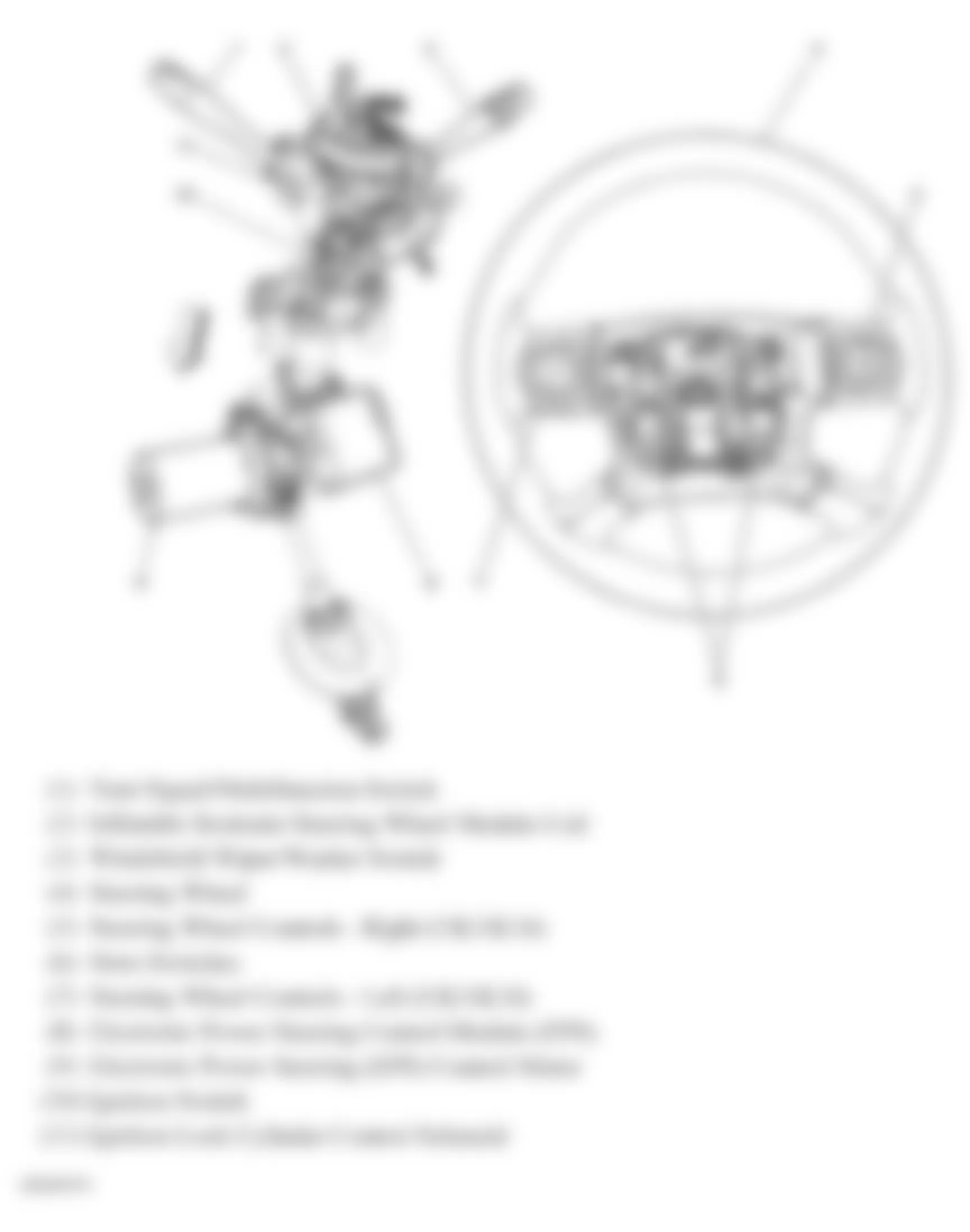 Chevrolet Cobalt SS 2008 - Component Locations -  Steering Column