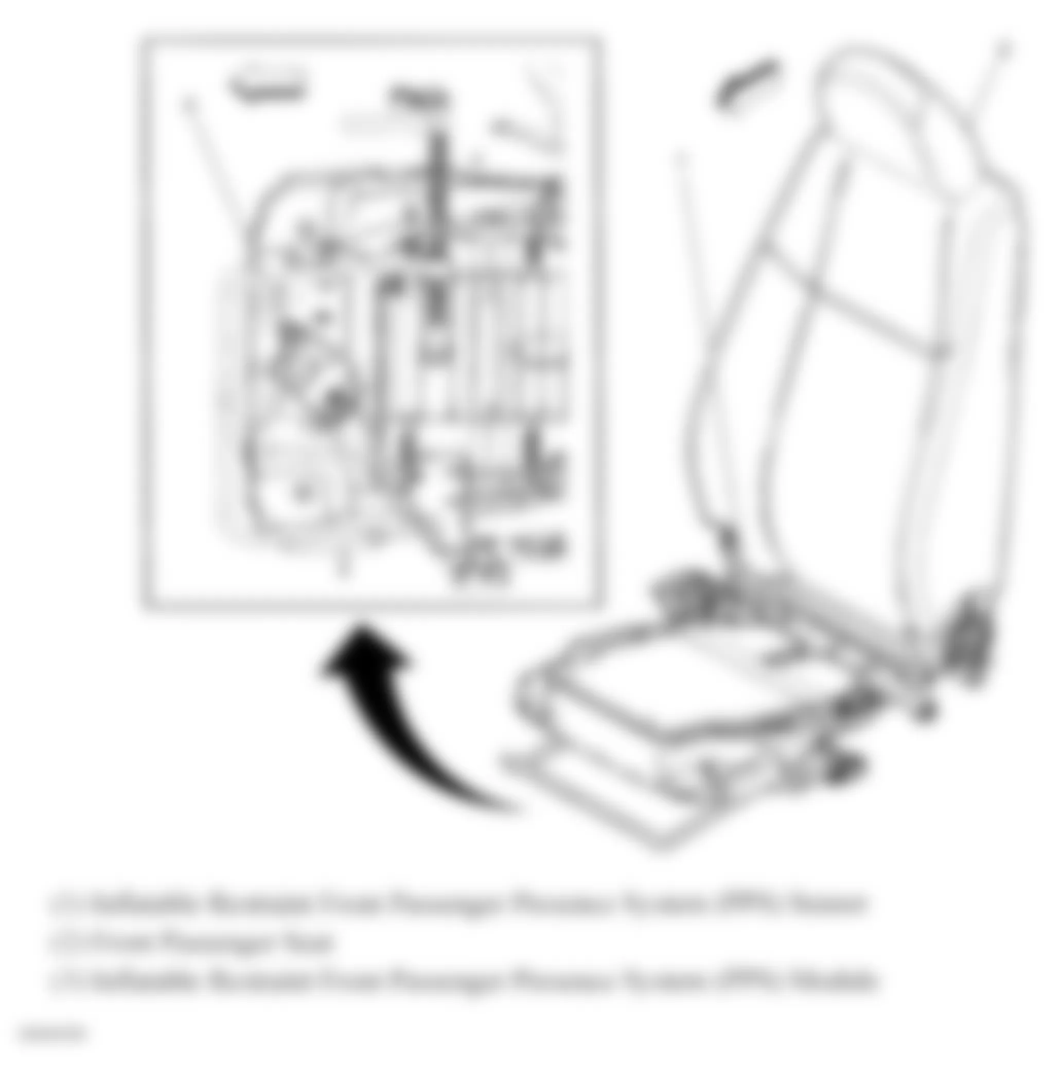 Chevrolet Cobalt SS 2008 - Component Locations -  Passengers Seat