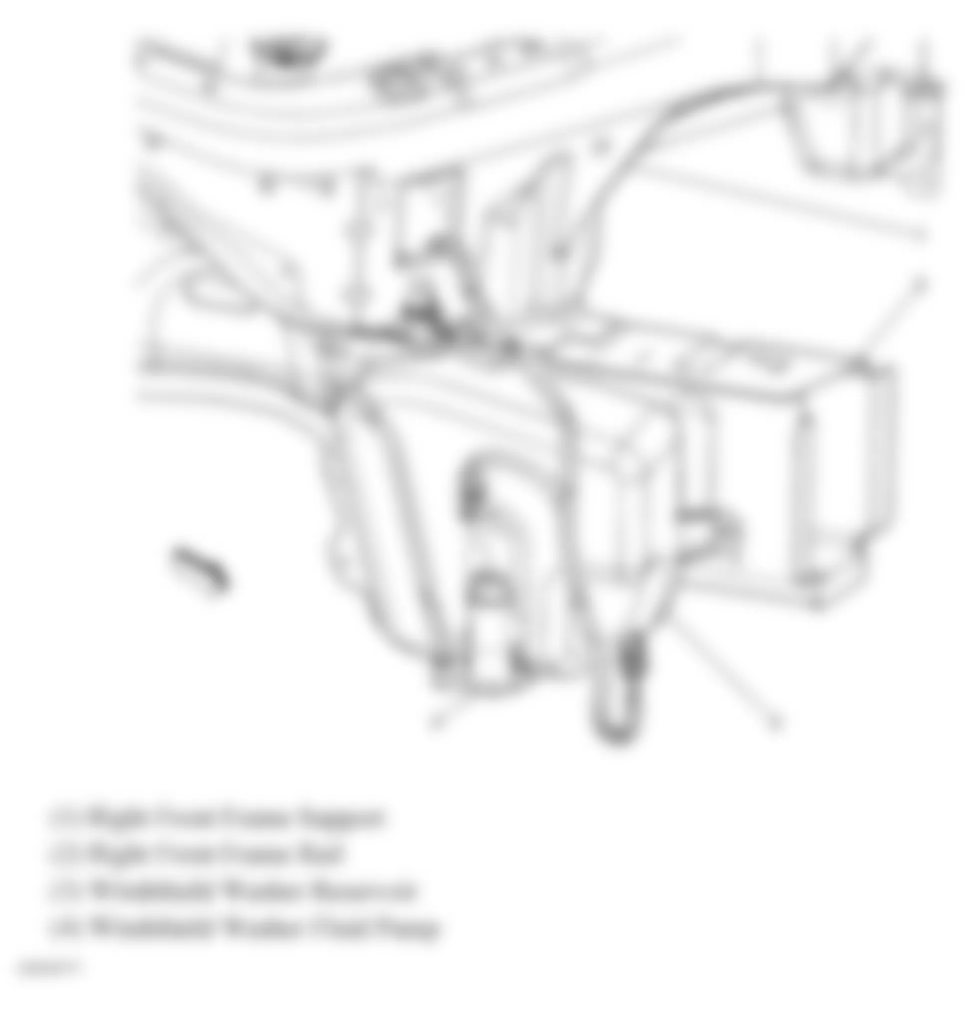 Chevrolet Cobalt SS 2008 - Component Locations -  Windshield Washer Pump