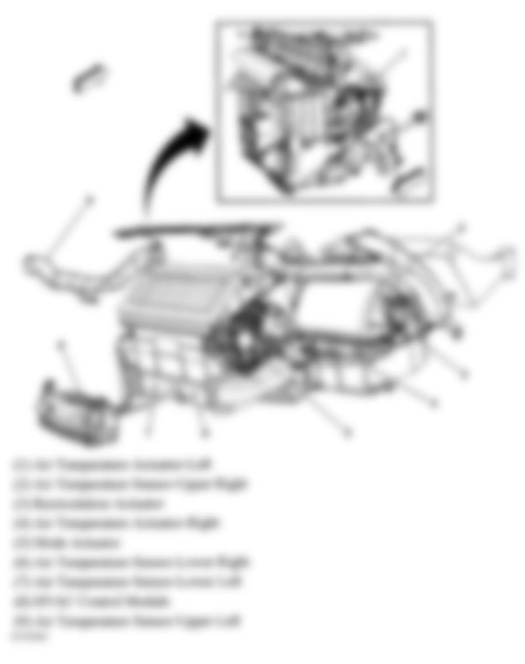 Chevrolet Corvette 2008 - Component Locations -  HVAC