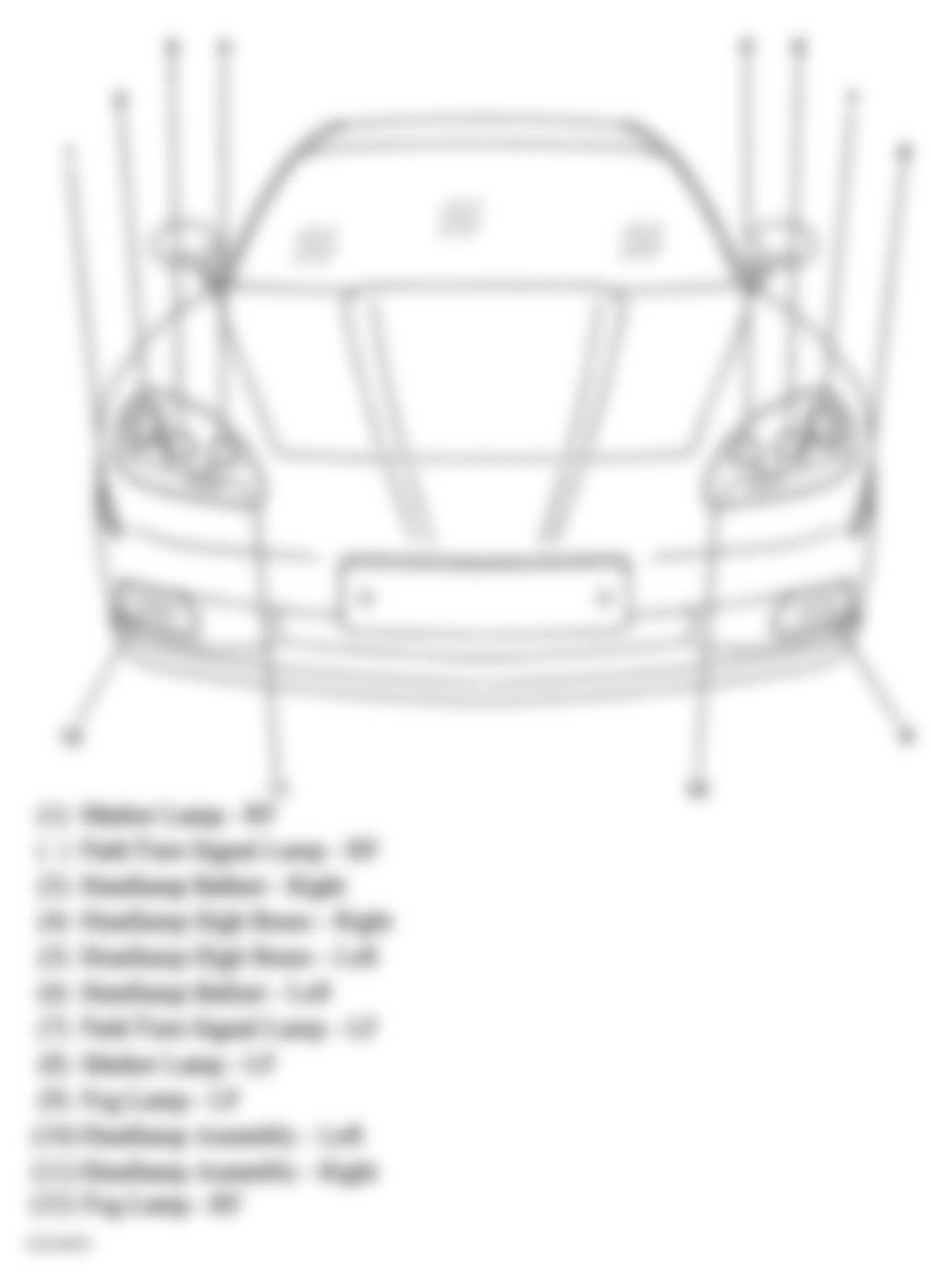 Chevrolet Corvette 2008 - Component Locations -  Front Of Vehicle