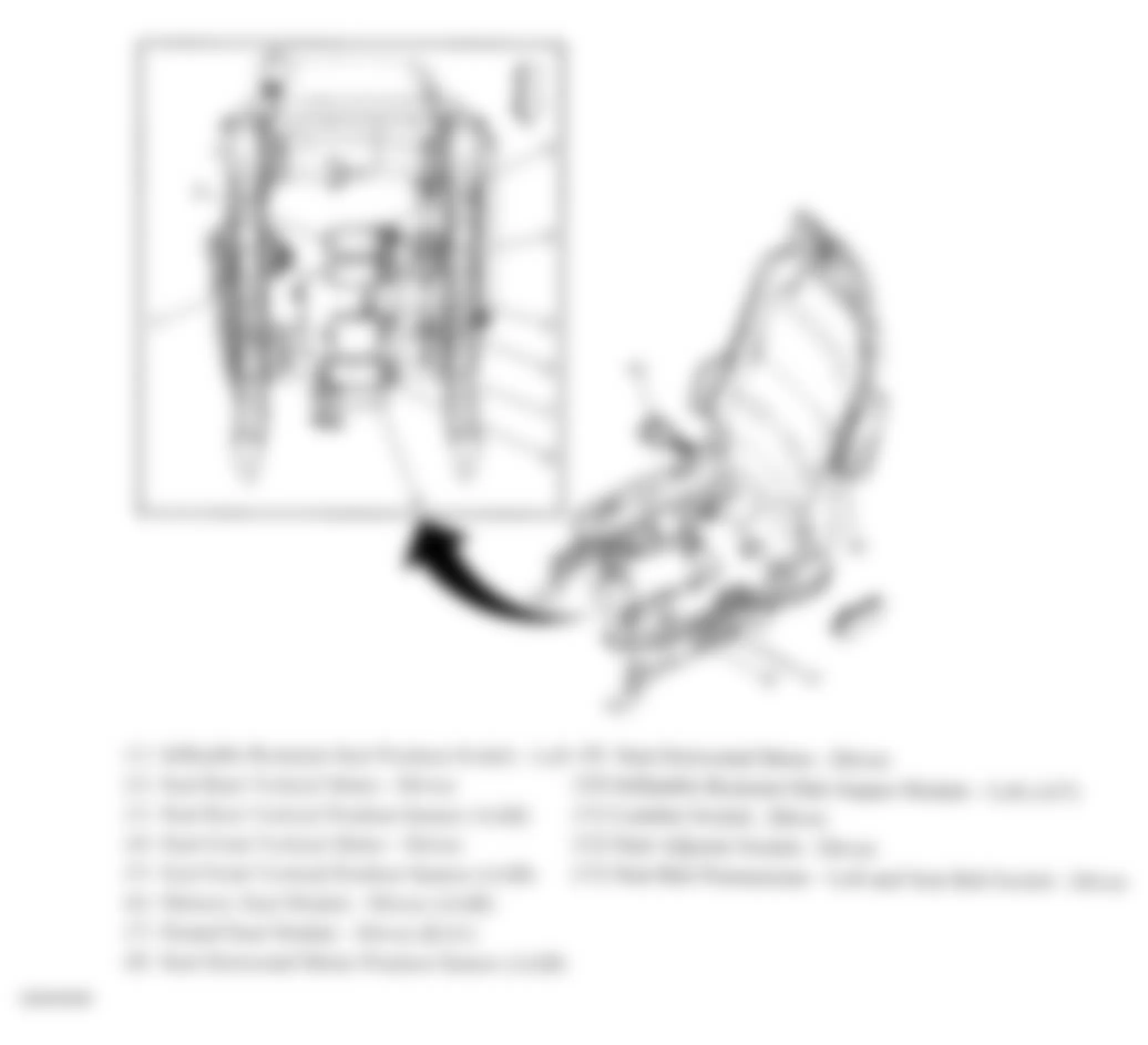 Chevrolet Corvette 2008 - Component Locations -  Driver Seat Components