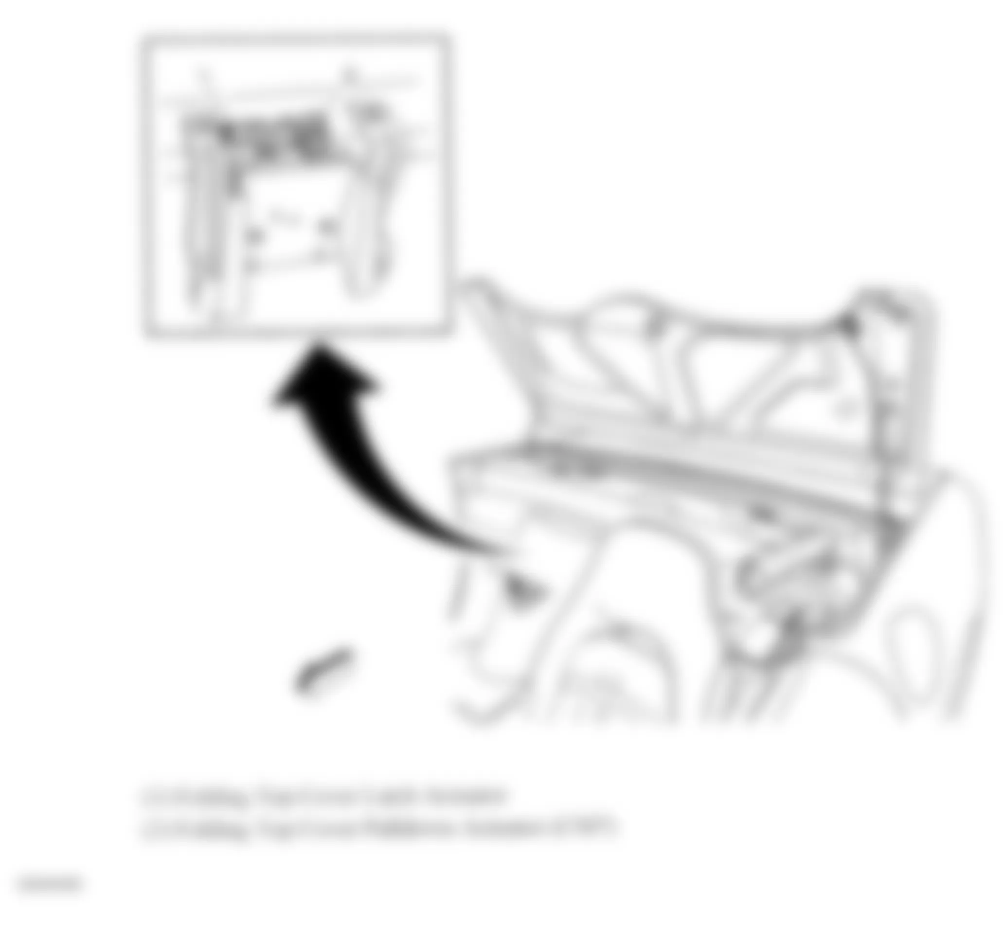 Chevrolet Corvette 2008 - Component Locations -  Folding Top Components