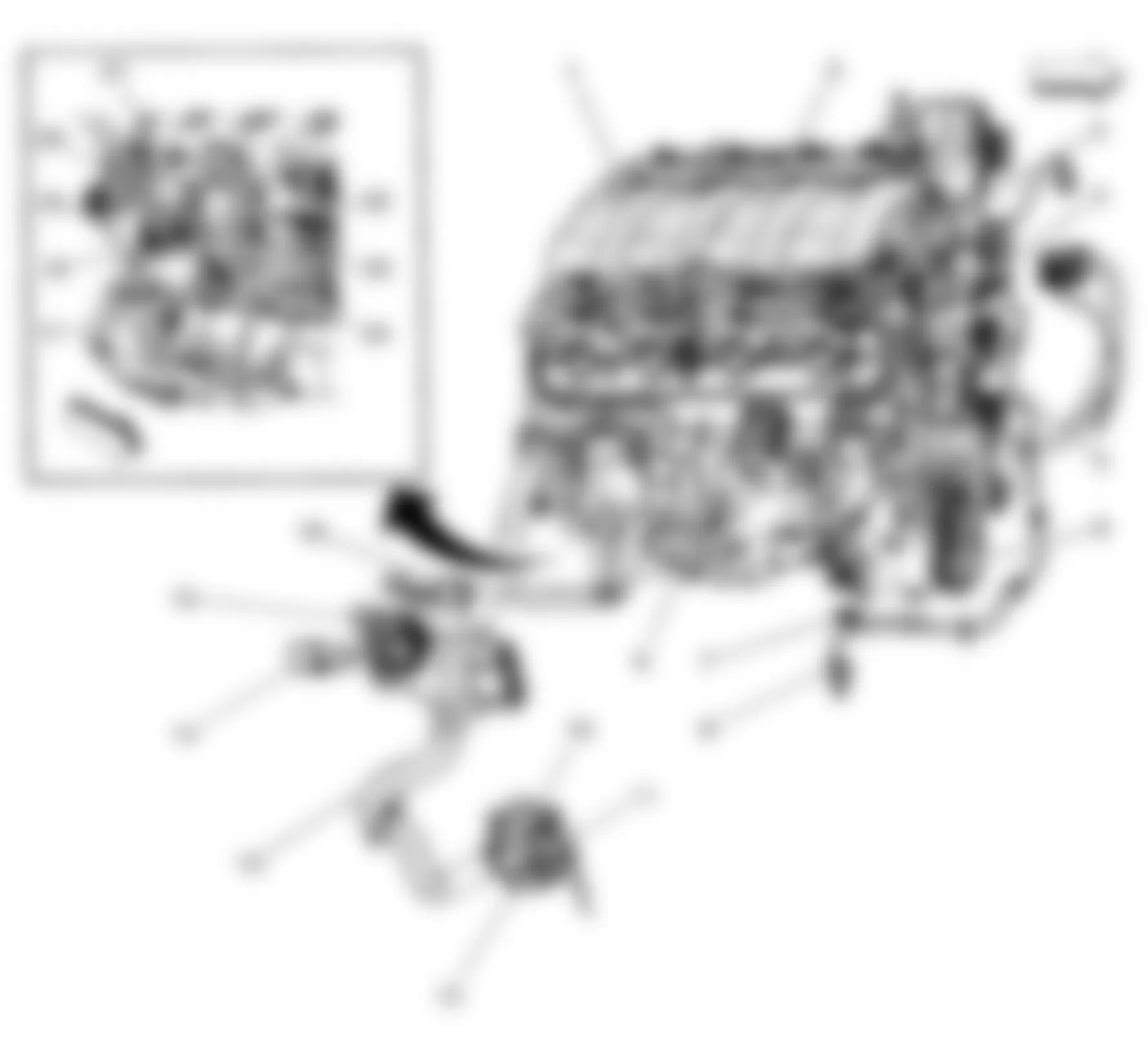 Chevrolet Corvette 2008 - Component Locations -  Engine Harness Components