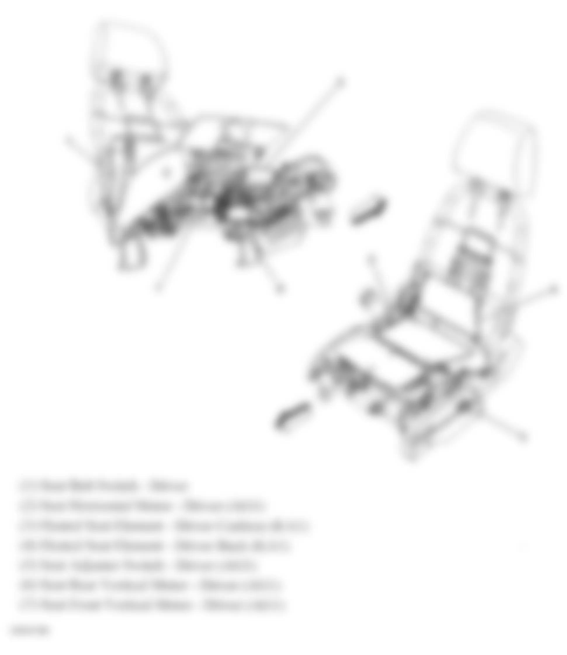 Chevrolet Equinox LS 2008 - Component Locations -  Driver Seat