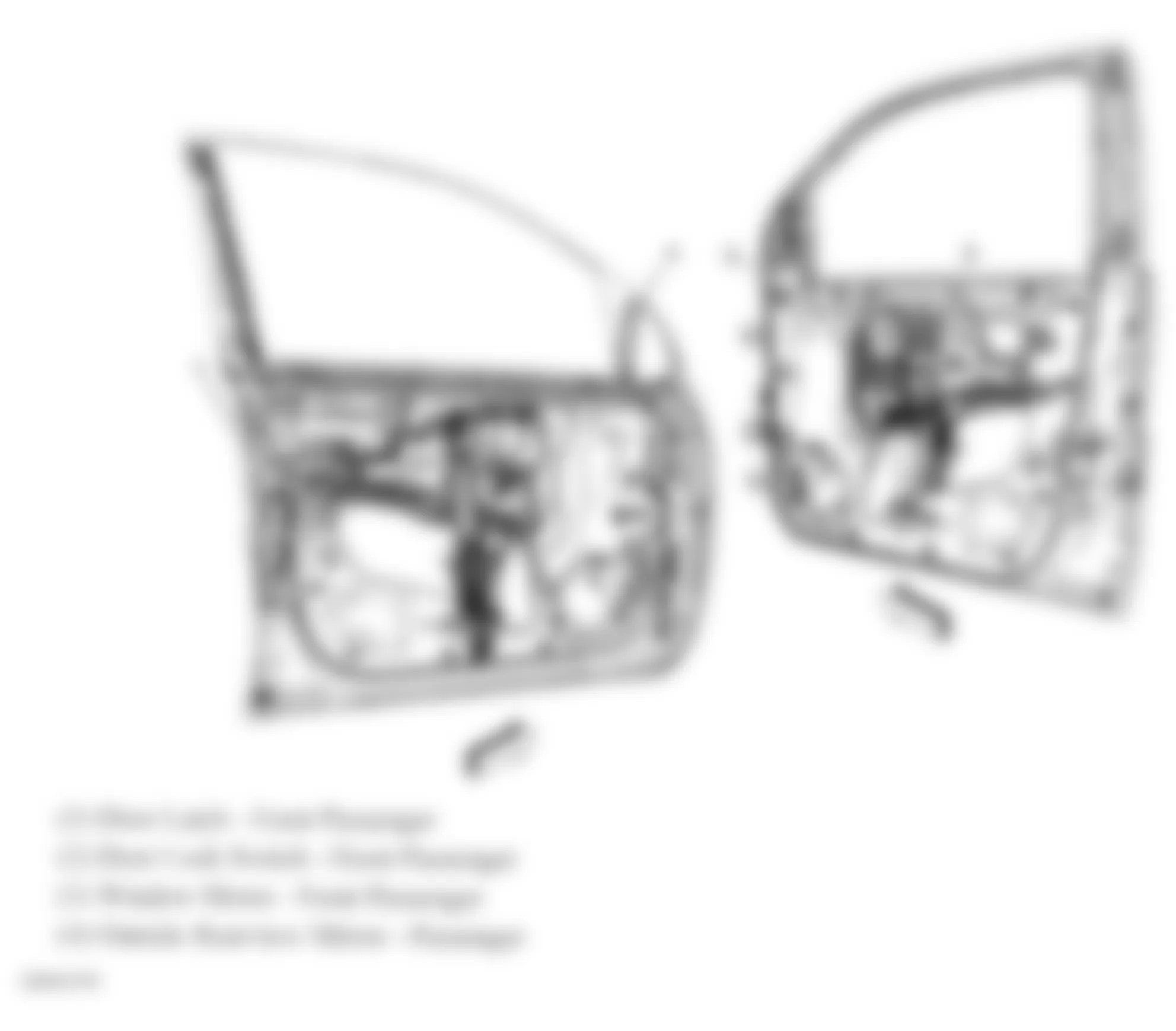 Chevrolet Equinox LS 2008 - Component Locations -  Passenger Door
