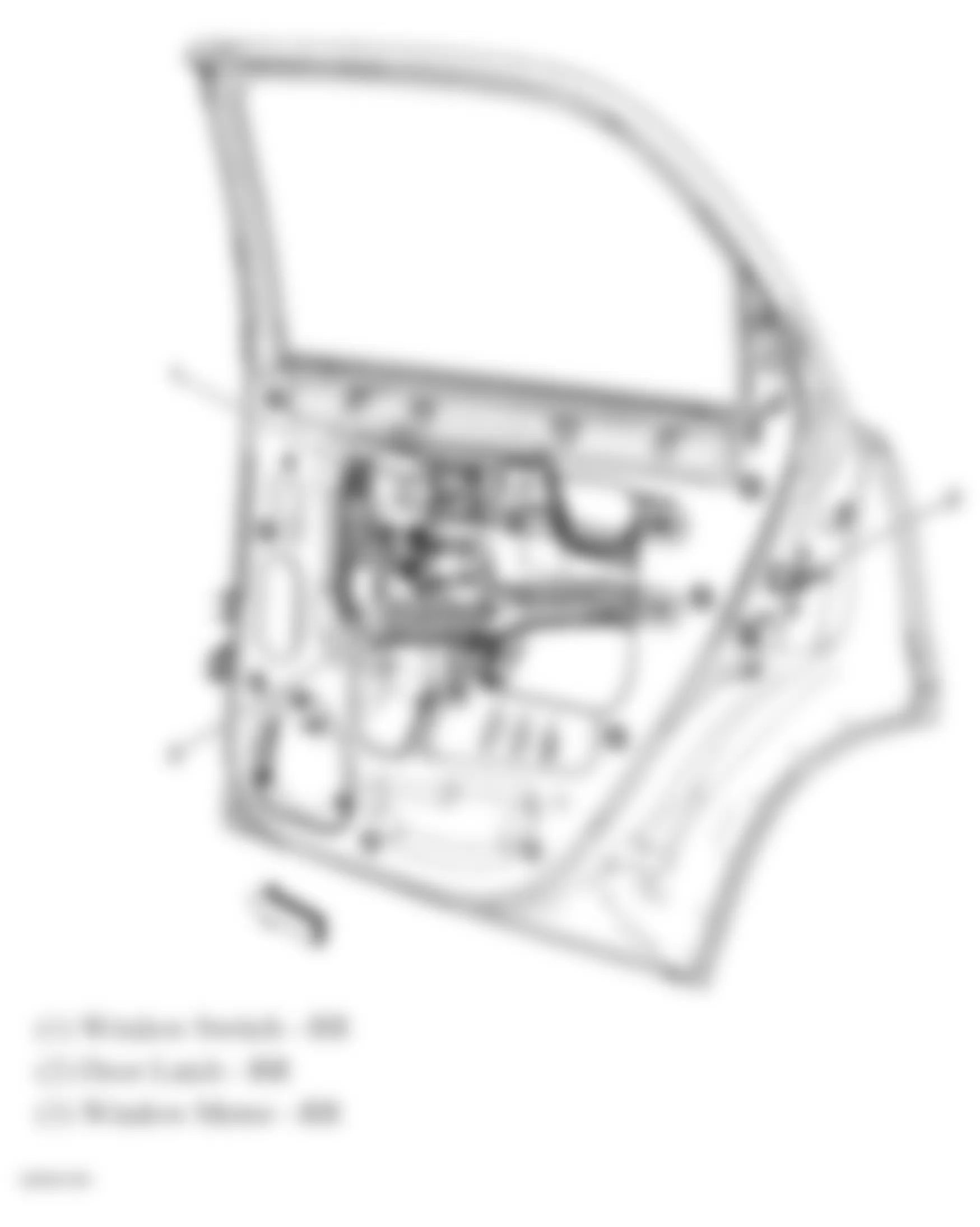 Chevrolet Equinox LS 2008 - Component Locations -  Right Rear Door