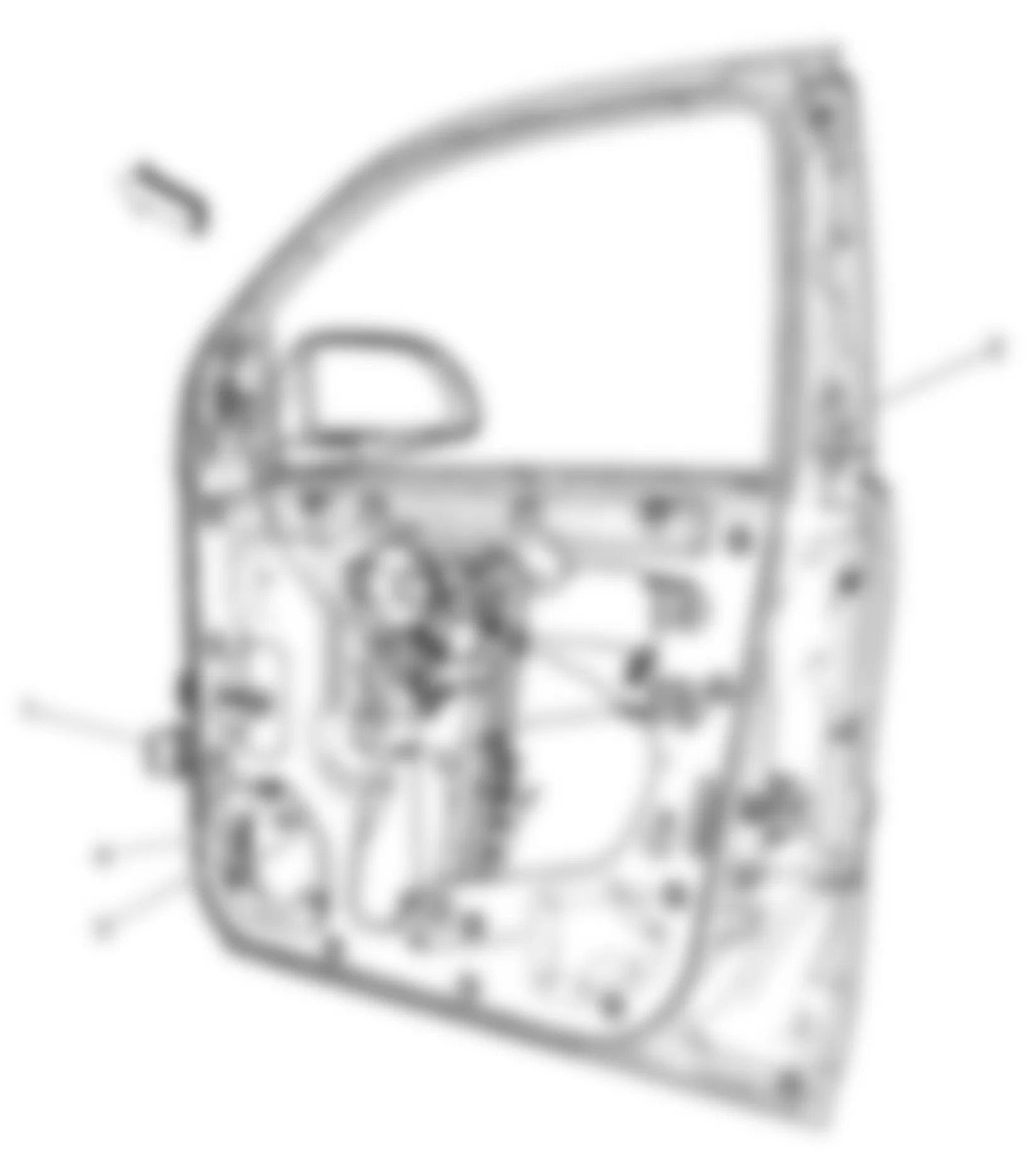 Chevrolet Equinox LS 2008 - Component Locations -  Passenger Door Harness