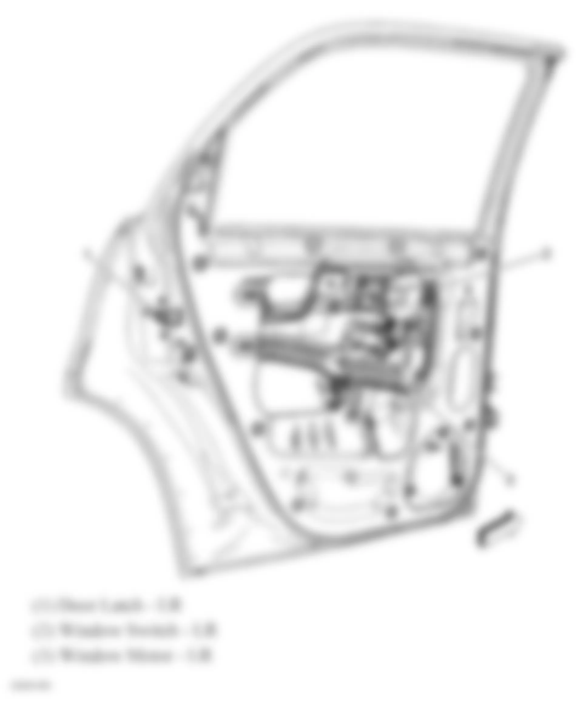 Chevrolet Equinox LT 2008 - Component Locations -  Left Rear Door
