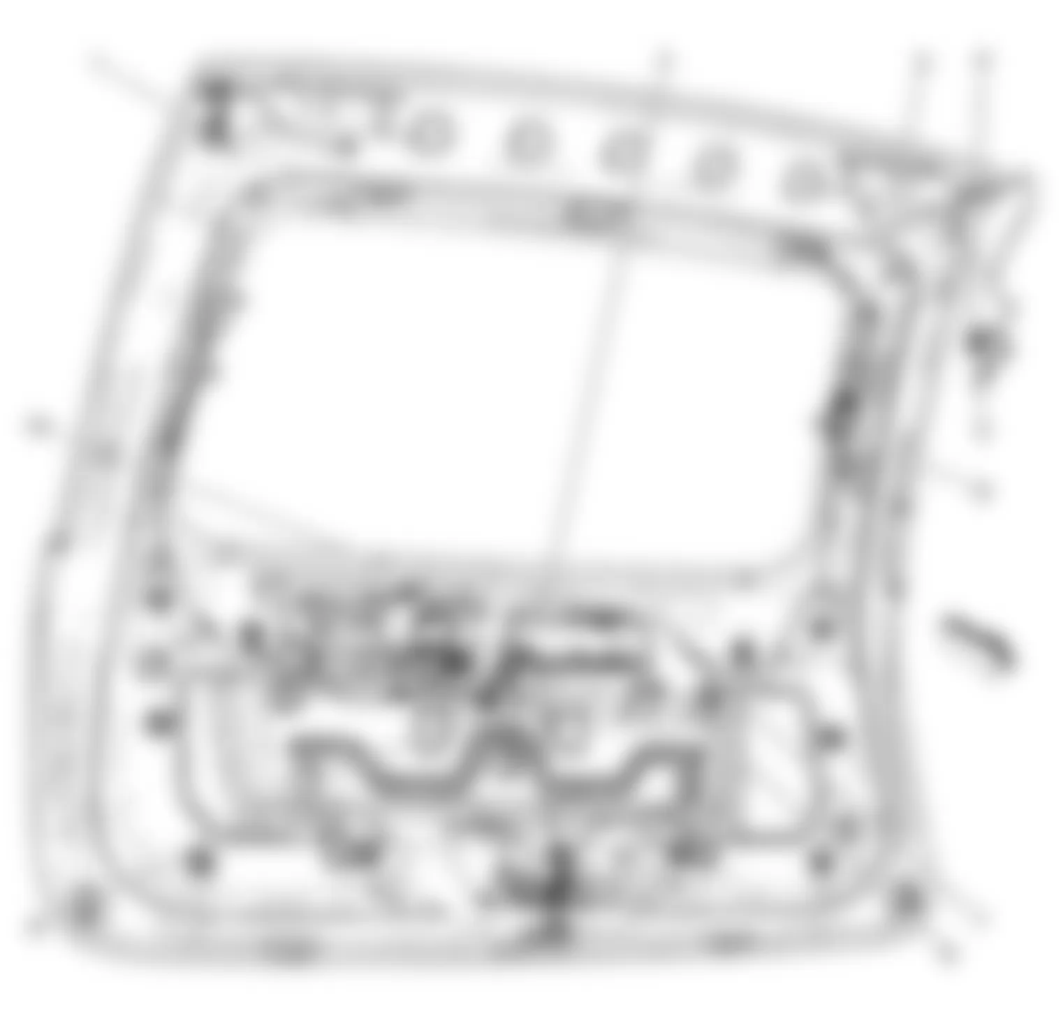 Chevrolet Equinox LT 2008 - Component Locations -  Liftgate Harness