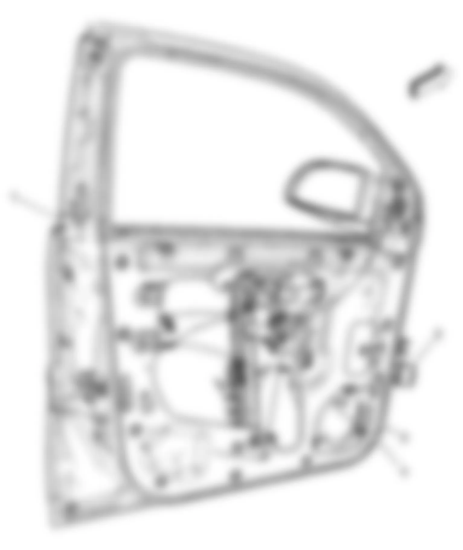 Chevrolet Equinox LT 2008 - Component Locations -  Driver Door Harness