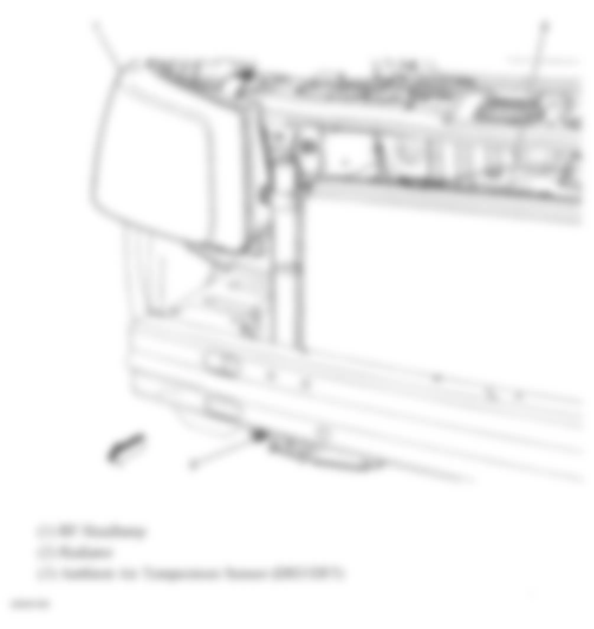 Chevrolet Equinox LTZ 2008 - Component Locations -  Below Front Impact Bar