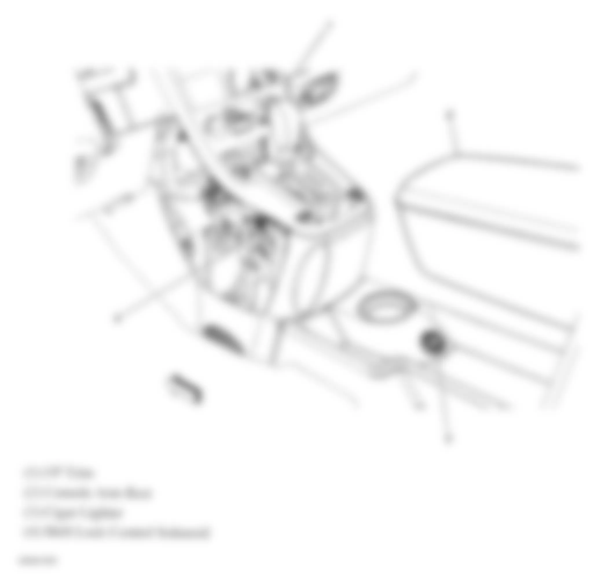 Chevrolet Equinox LTZ 2008 - Component Locations -  Below Shifter