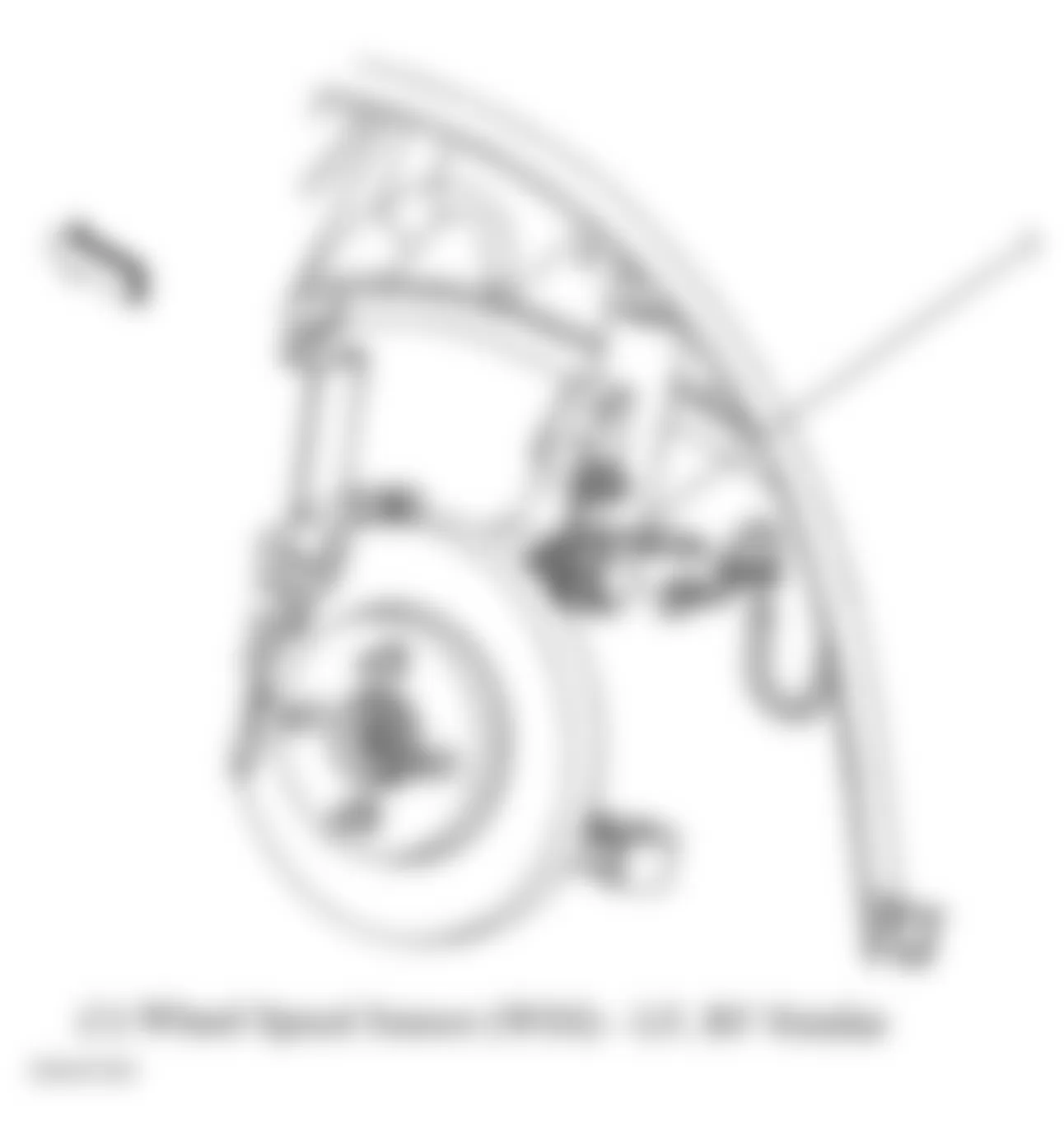 Chevrolet HHR LT 2008 - Component Locations -  Left Front Wheelwell (Right Front Similar)