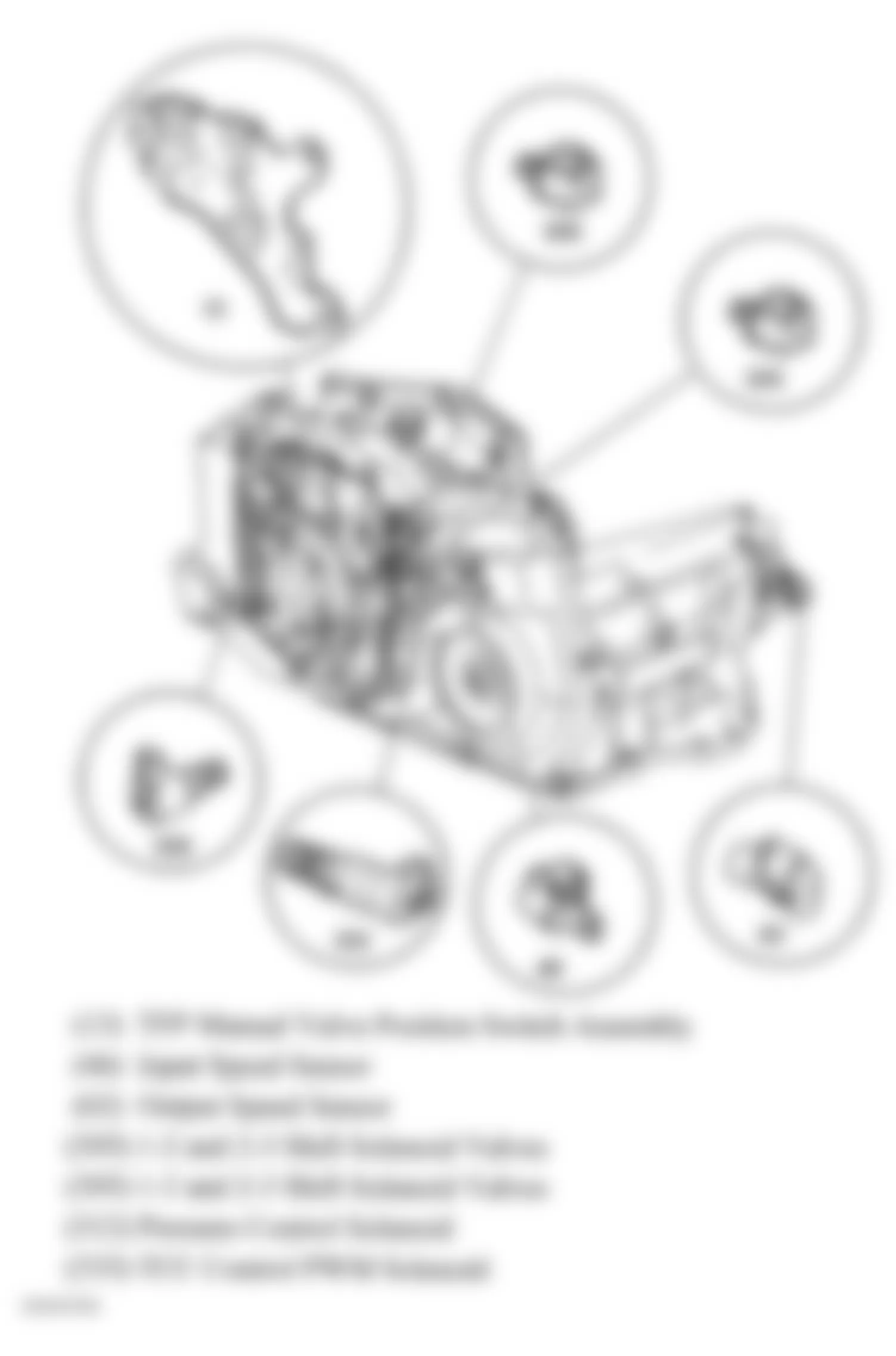 Chevrolet HHR LT 2008 - Component Locations -  Automatic Transmission (4T45-E)