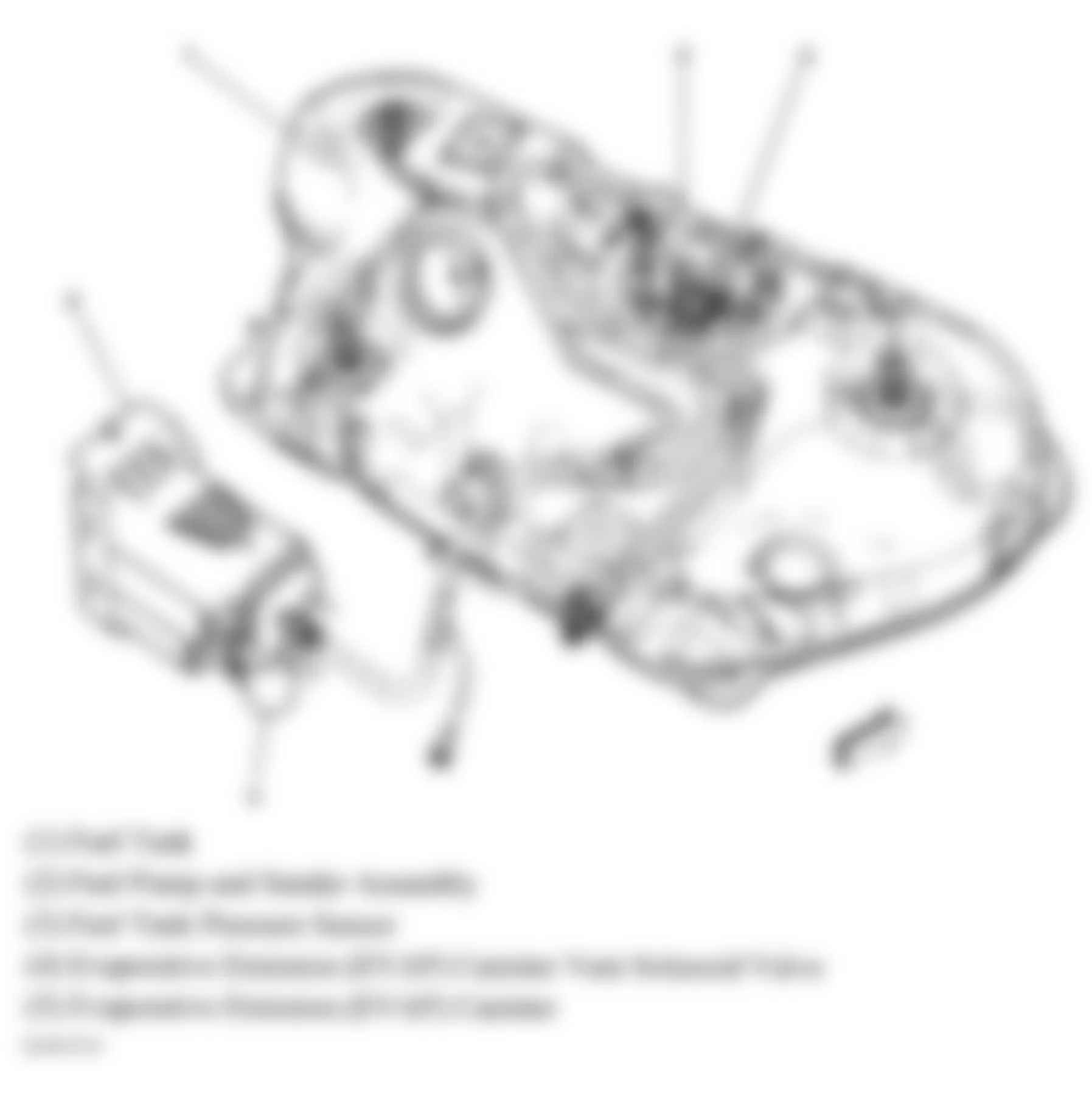 Chevrolet HHR LT 2008 - Component Locations -  Top Of Fuel Tank
