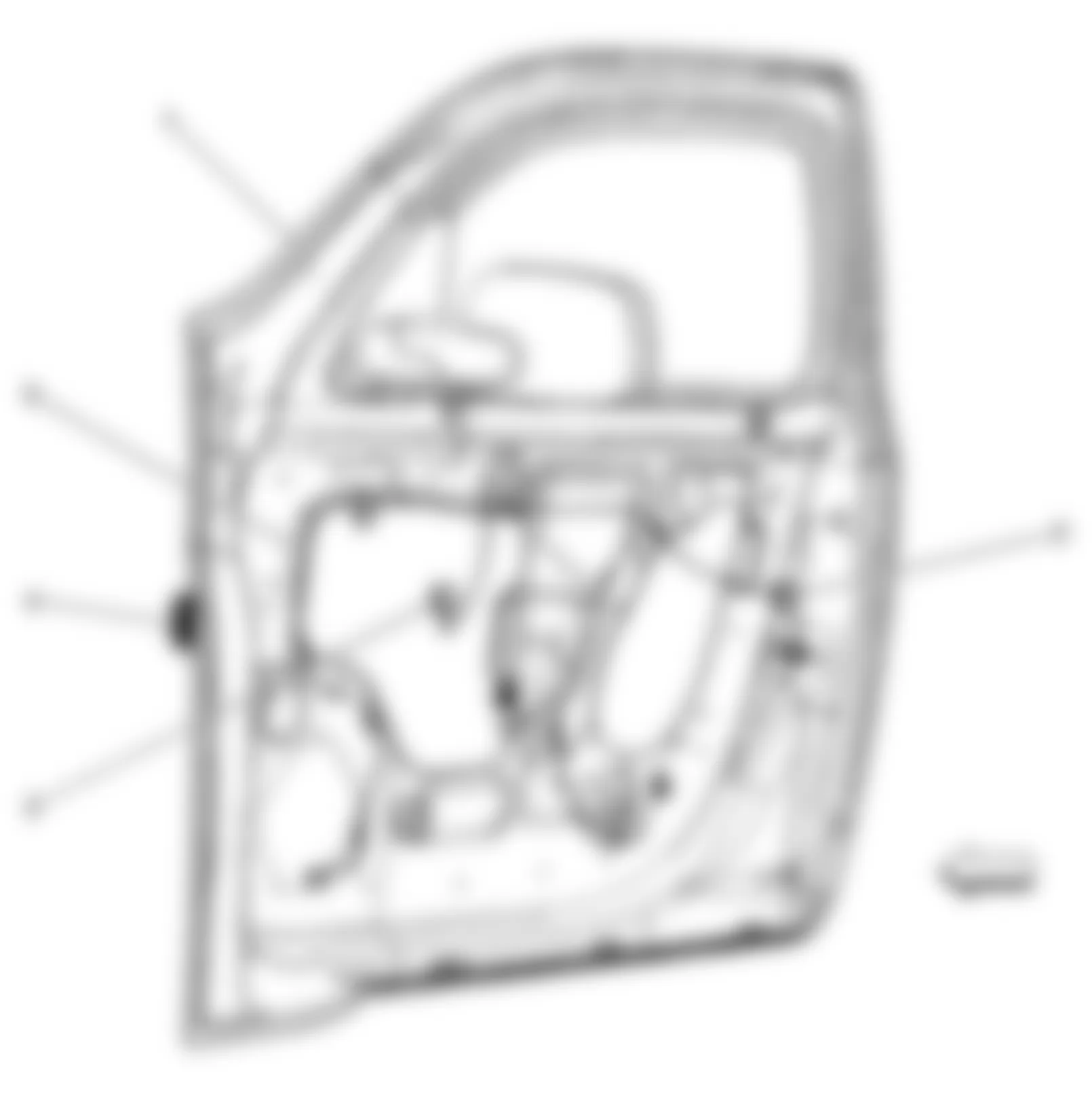 Chevrolet HHR LT 2008 - Component Locations -  Drivers Door