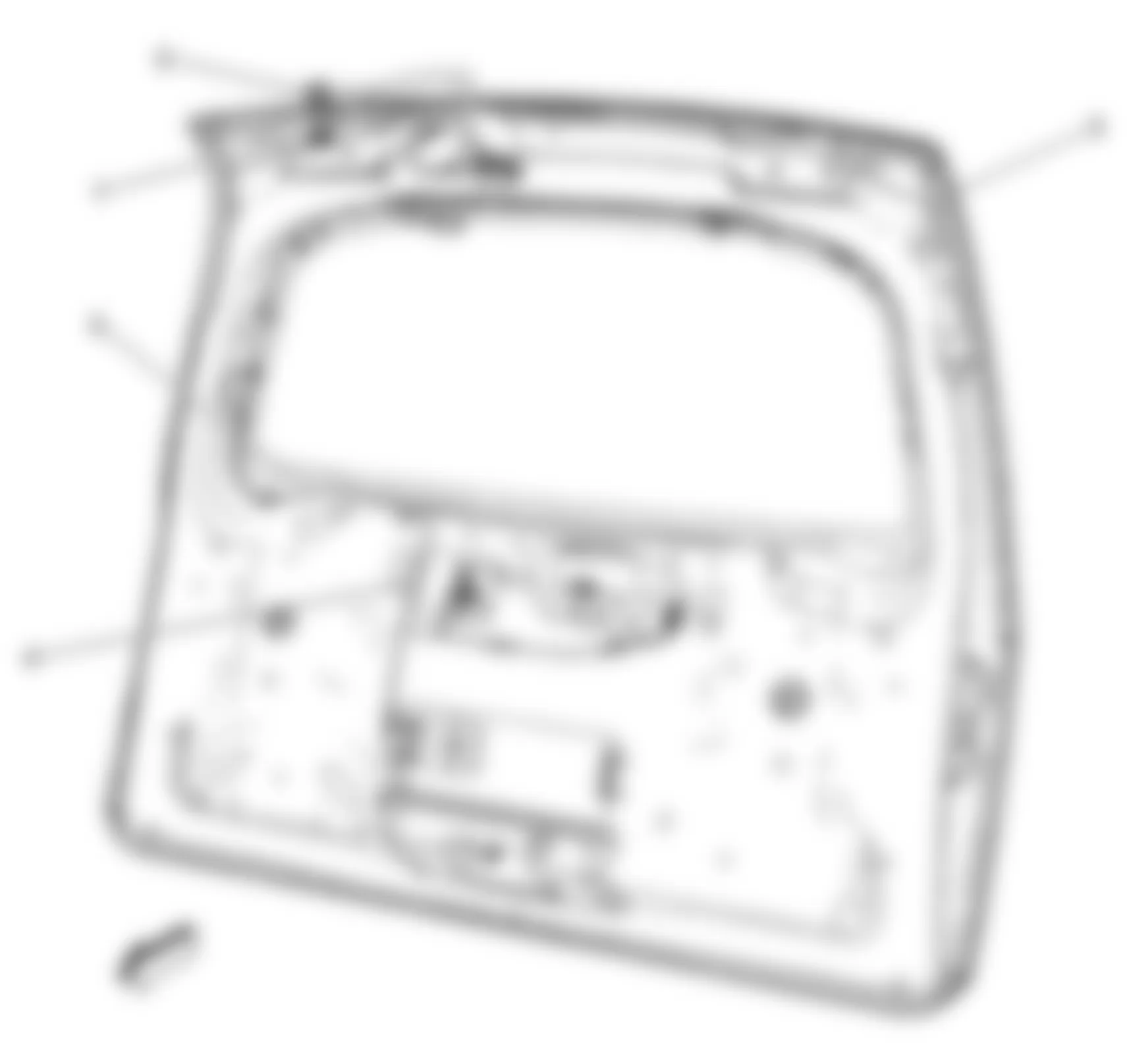 Chevrolet HHR LT 2008 - Component Locations -  Liftgate