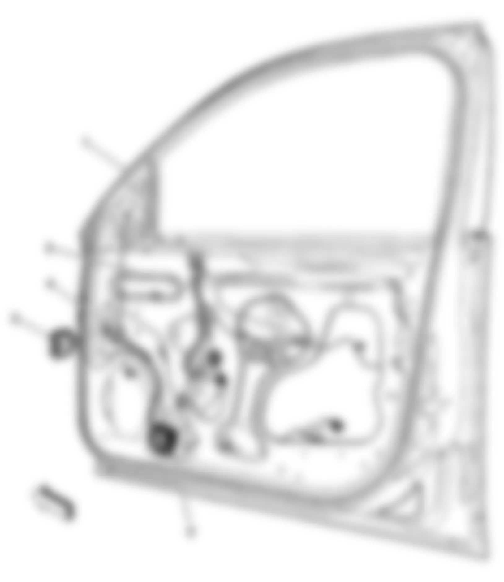 Chevrolet Impala LS 2008 - Component Locations -  Passenger Door Harness