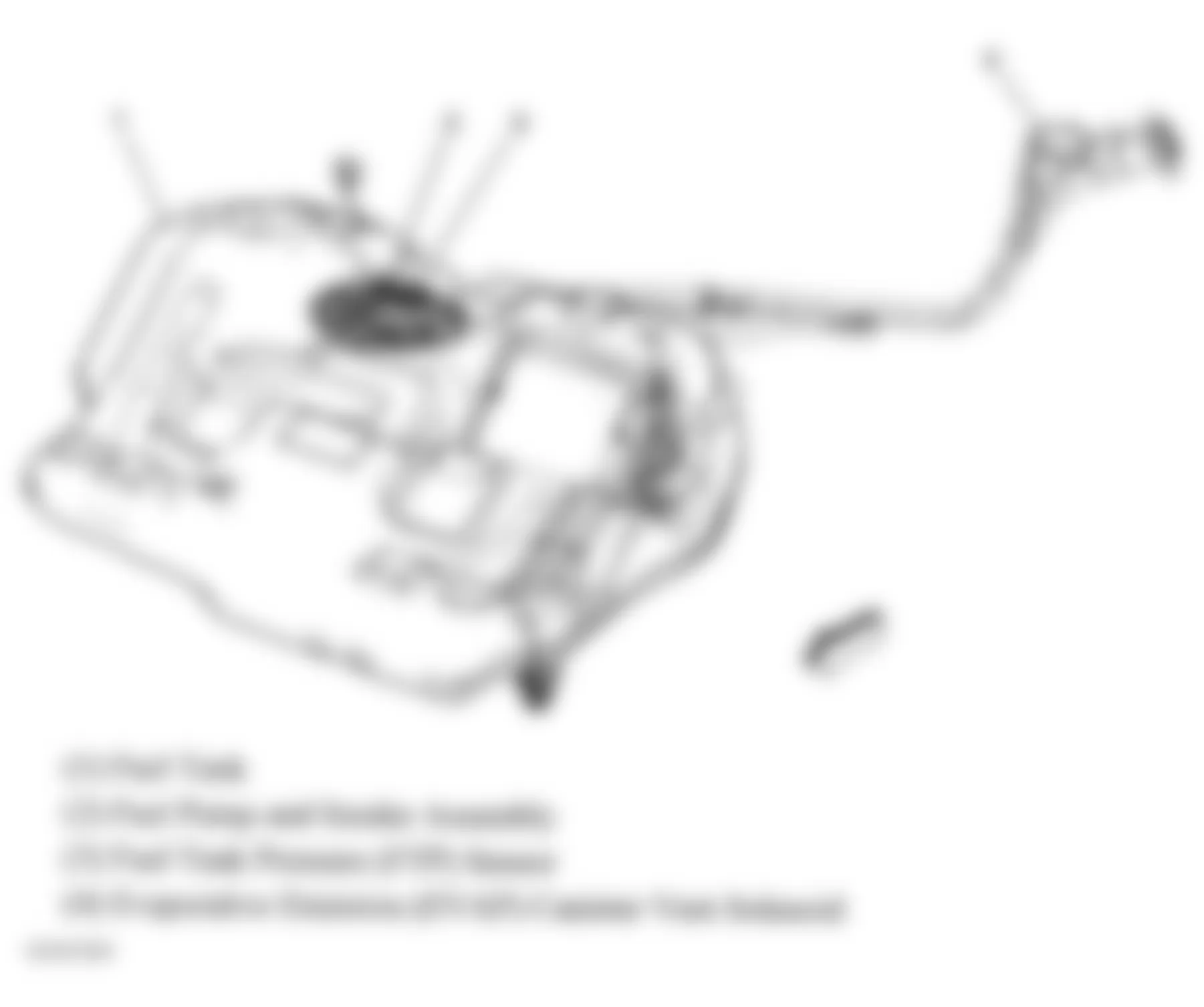 Chevrolet Impala LTZ 2008 - Component Locations -  Fuel Tank Assembly