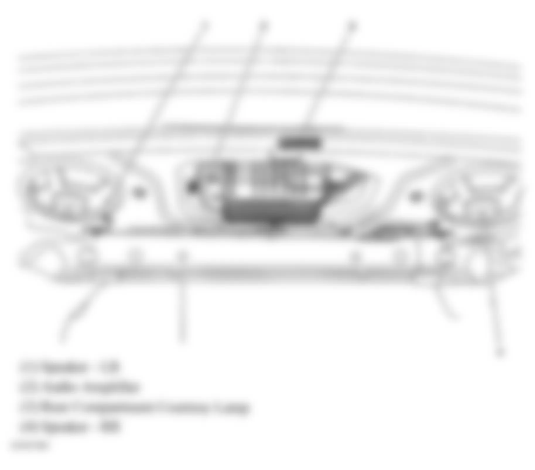 Chevrolet Impala LTZ 2008 - Component Locations -  Rear Package Shelf