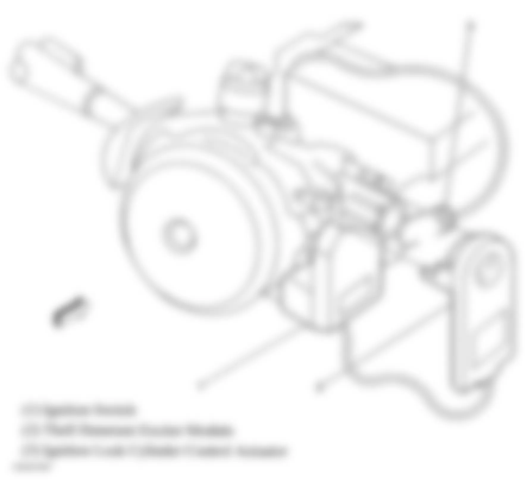 Chevrolet Impala LTZ 2008 - Component Locations -  Steering Column