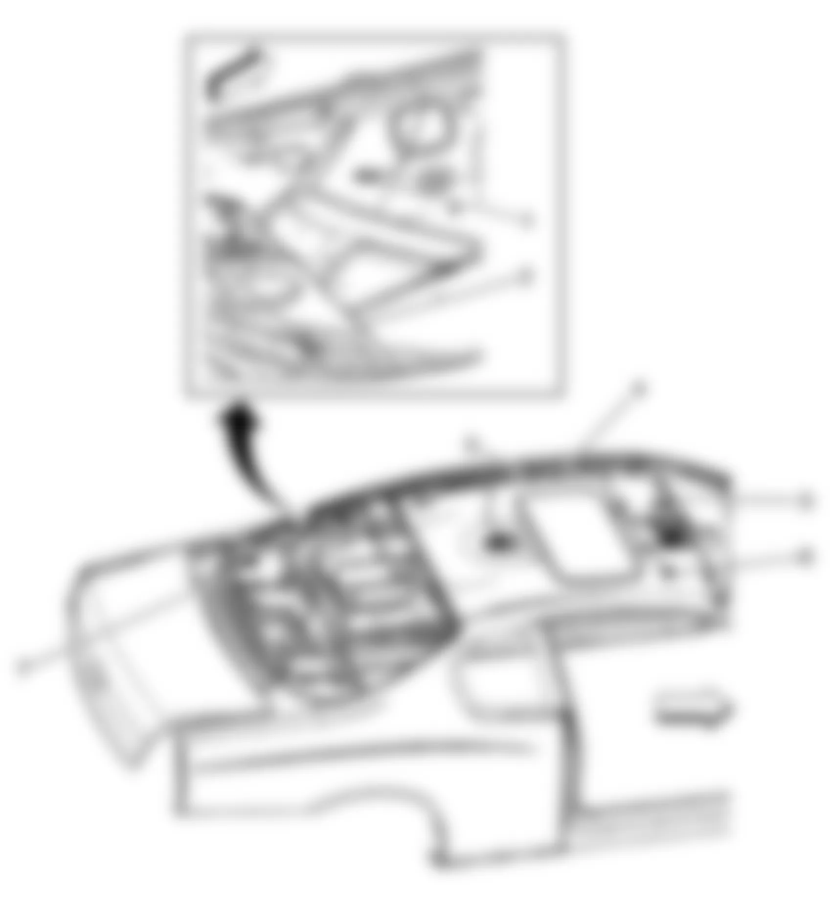 Chevrolet Impala LTZ 2008 - Component Locations -  Sunroof/Headliner Harness