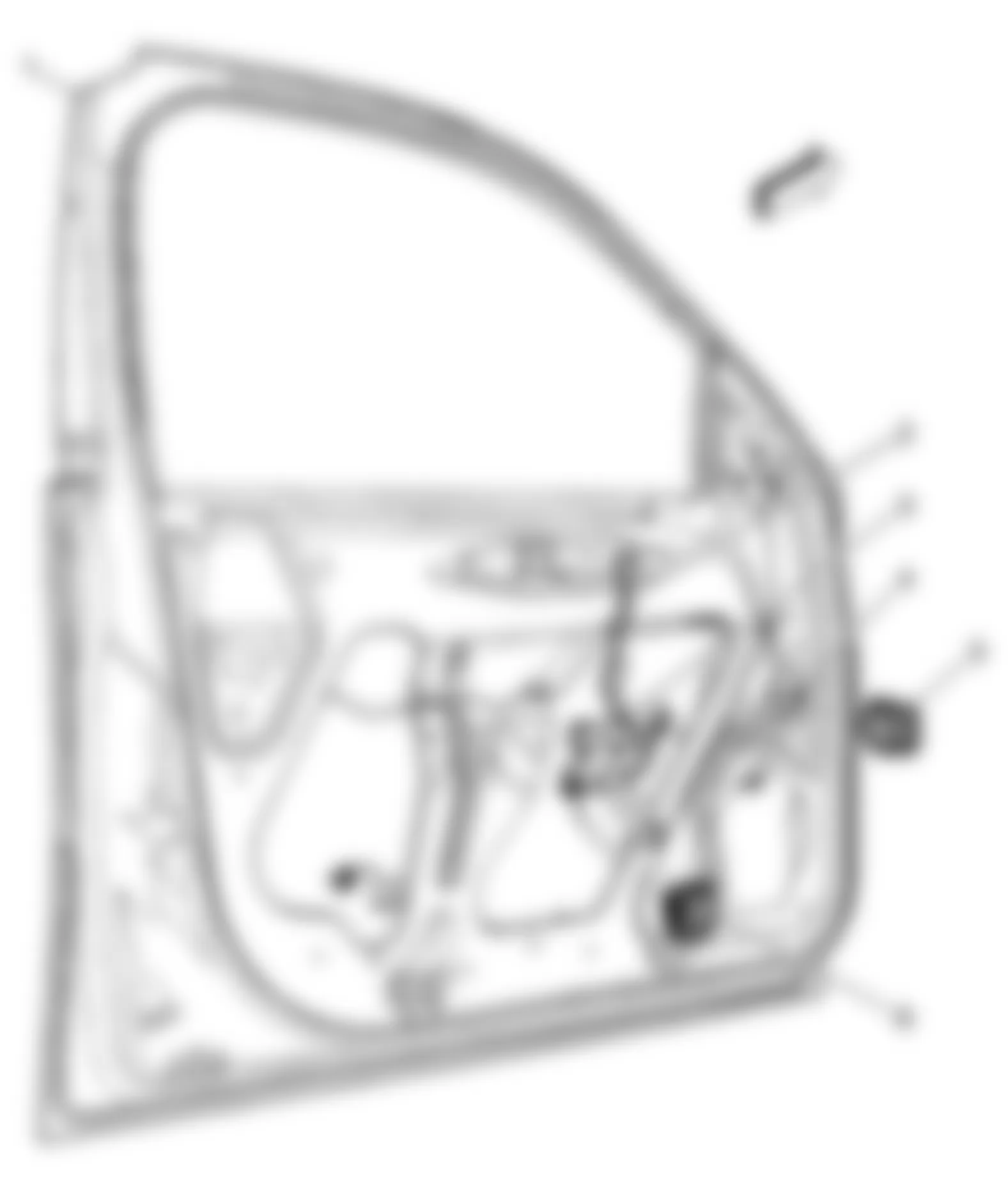 Chevrolet Impala LTZ 2008 - Component Locations -  Driver Door Harness