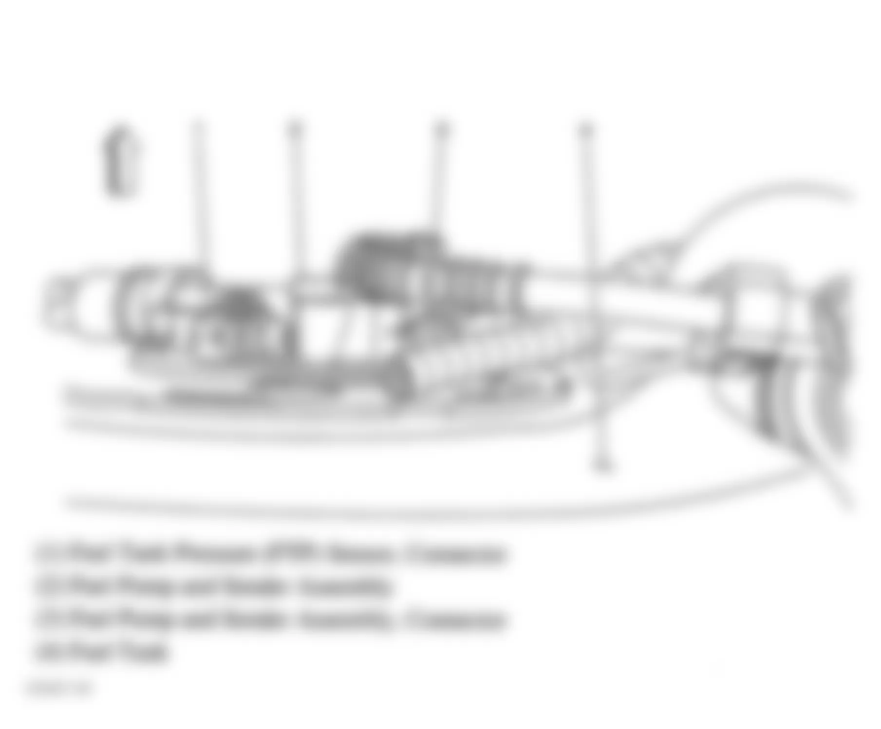 Chevrolet Malibu Classic LS 2008 - Component Locations -  Top Of Fuel Tank