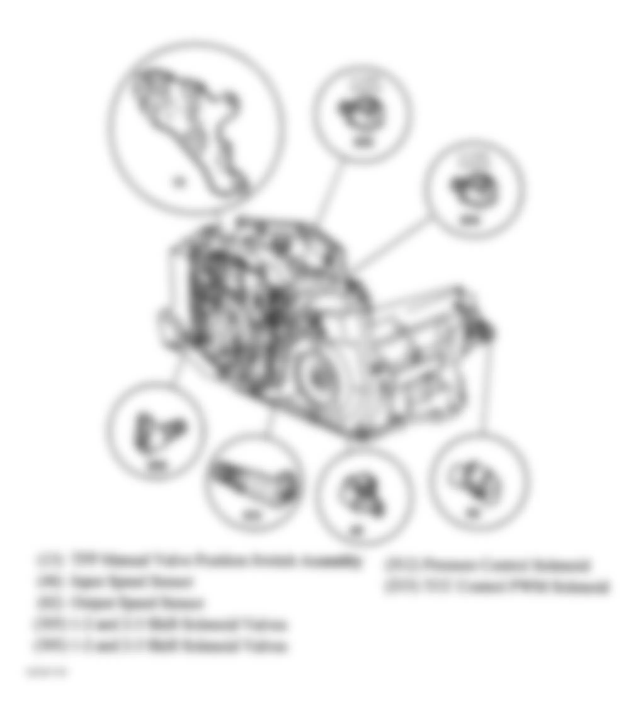 Chevrolet Malibu Classic LS 2008 - Component Locations -  Transmission (4T40/4T45-E)