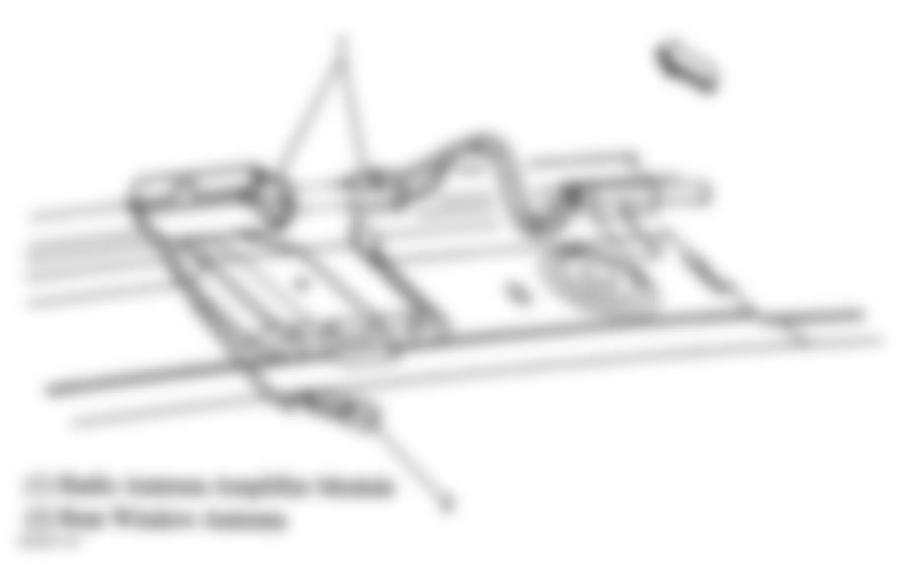 Chevrolet Malibu Classic LS 2008 - Component Locations -  Rear Roof Rail (Sedan)