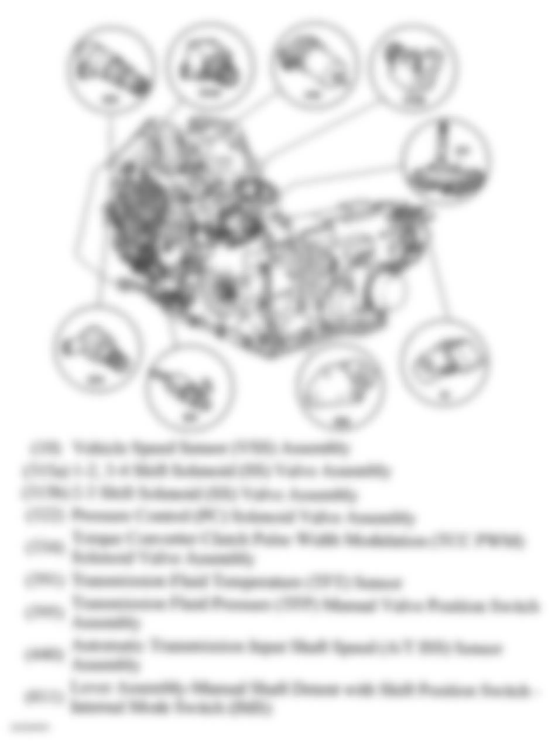 Chevrolet Malibu Classic LT 2008 - Component Locations -  Transmission (4T65-E)
