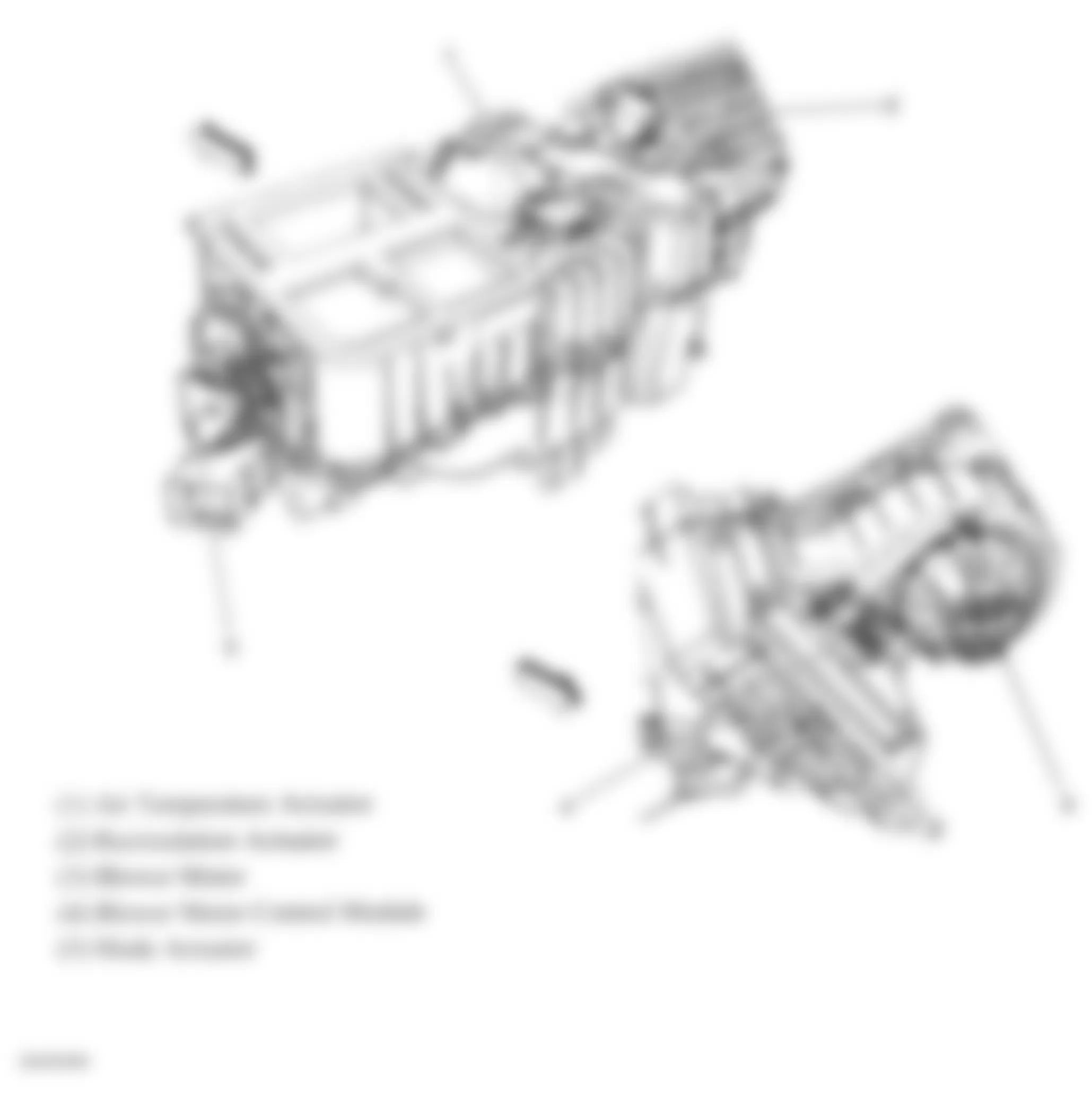 Chevrolet Silverado 1500 2008 - Component Locations -  HVAC Module (C67)