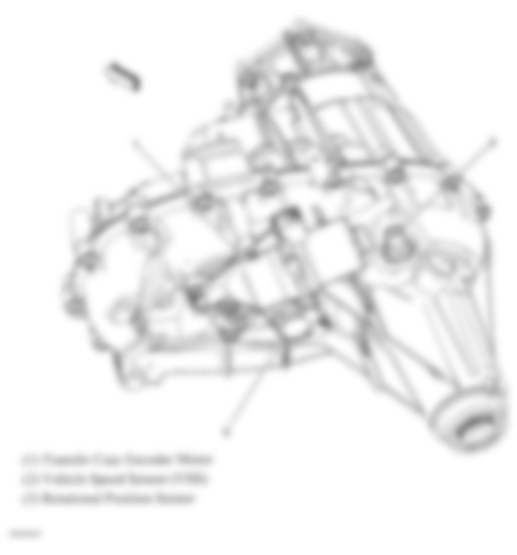 Chevrolet Silverado 1500 2008 - Component Locations -  Transfer Case (NQH)