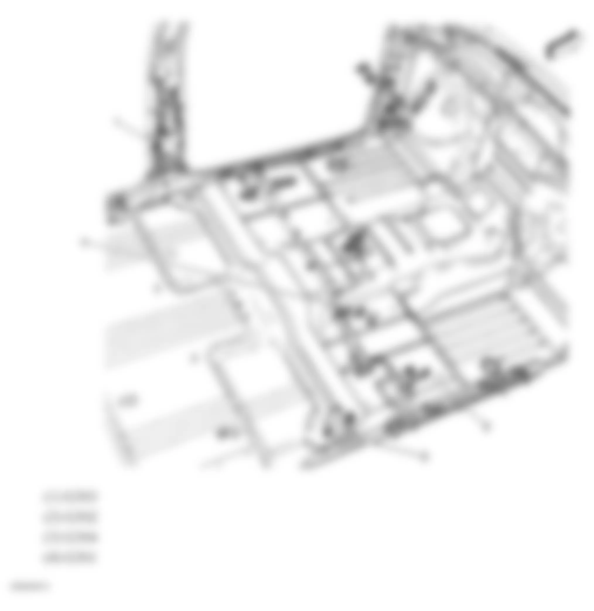 Chevrolet Silverado 1500 2008 - Component Locations -  Passenger Compartment Floor