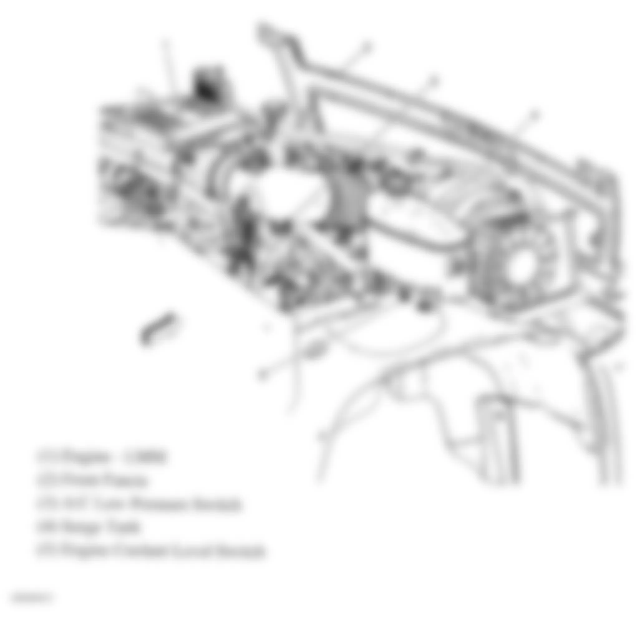 Chevrolet Silverado 1500 2008 - Component Locations -  Front Of Engine Compartment (6.6L)