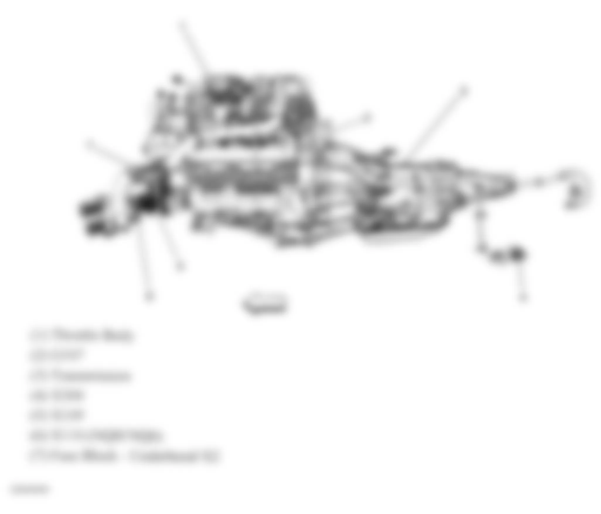 Chevrolet Silverado 1500 2008 - Component Locations -  Left Side Of Engine (4.3L)