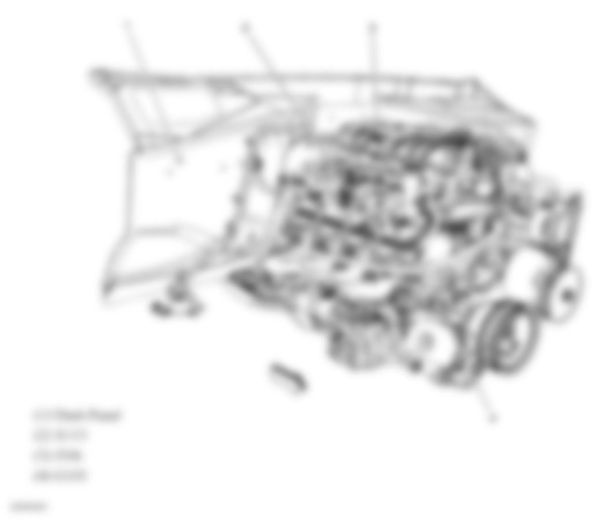 Chevrolet Silverado 1500 2008 - Component Locations -  Engine (4.8L, 5.3L, 6.0L & 6.2L)