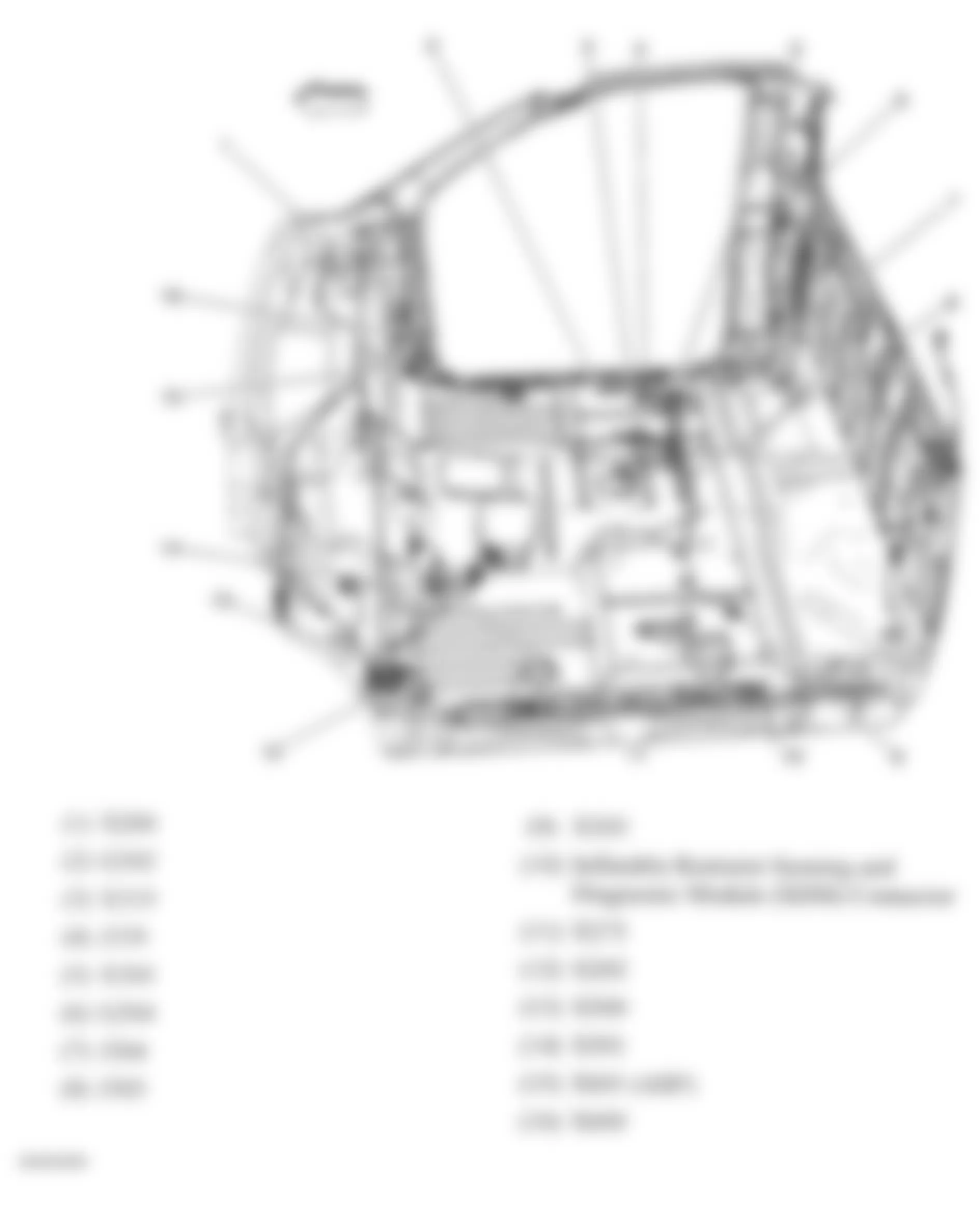 Chevrolet Silverado 1500 2008 - Component Locations -  Passenger Compartment (Regular Cab)