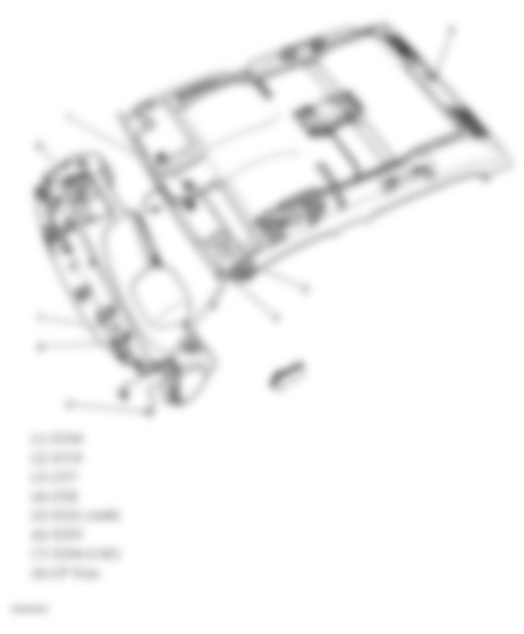 Chevrolet Silverado 1500 2008 - Component Locations -  Crew Cab Headliner (Extended Cab/Regular Cab Similar)