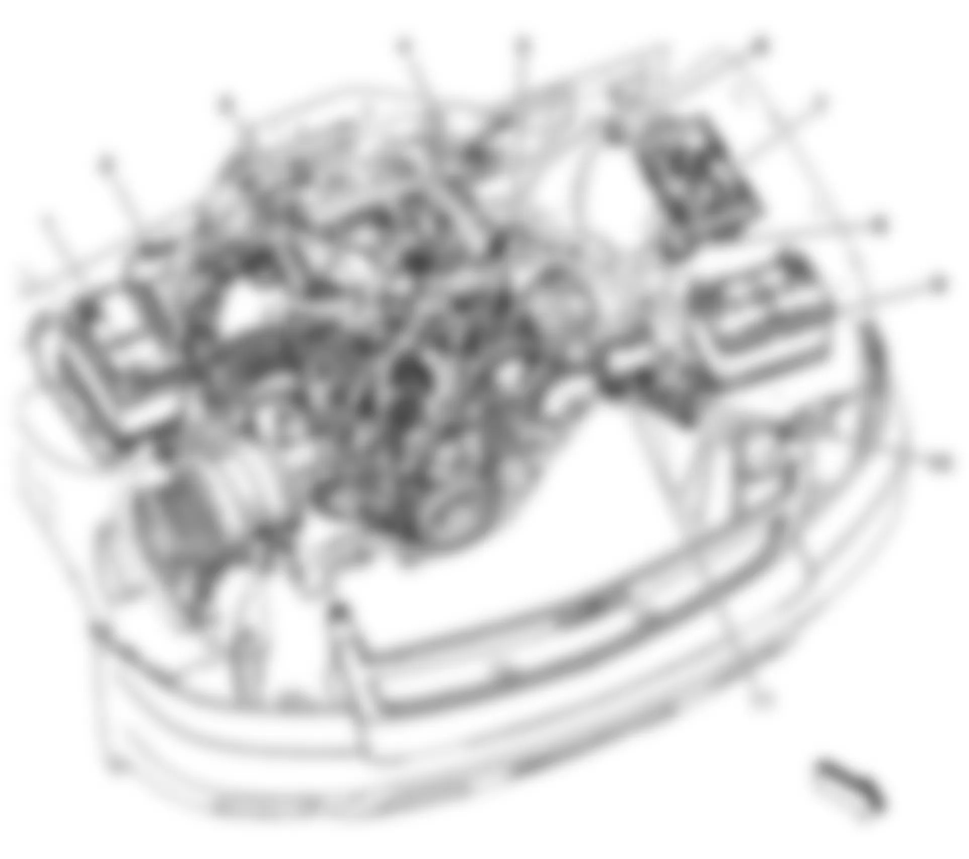 Chevrolet Silverado 1500 2008 - Component Locations -  Rear Of Engine Compartment (Diesel)