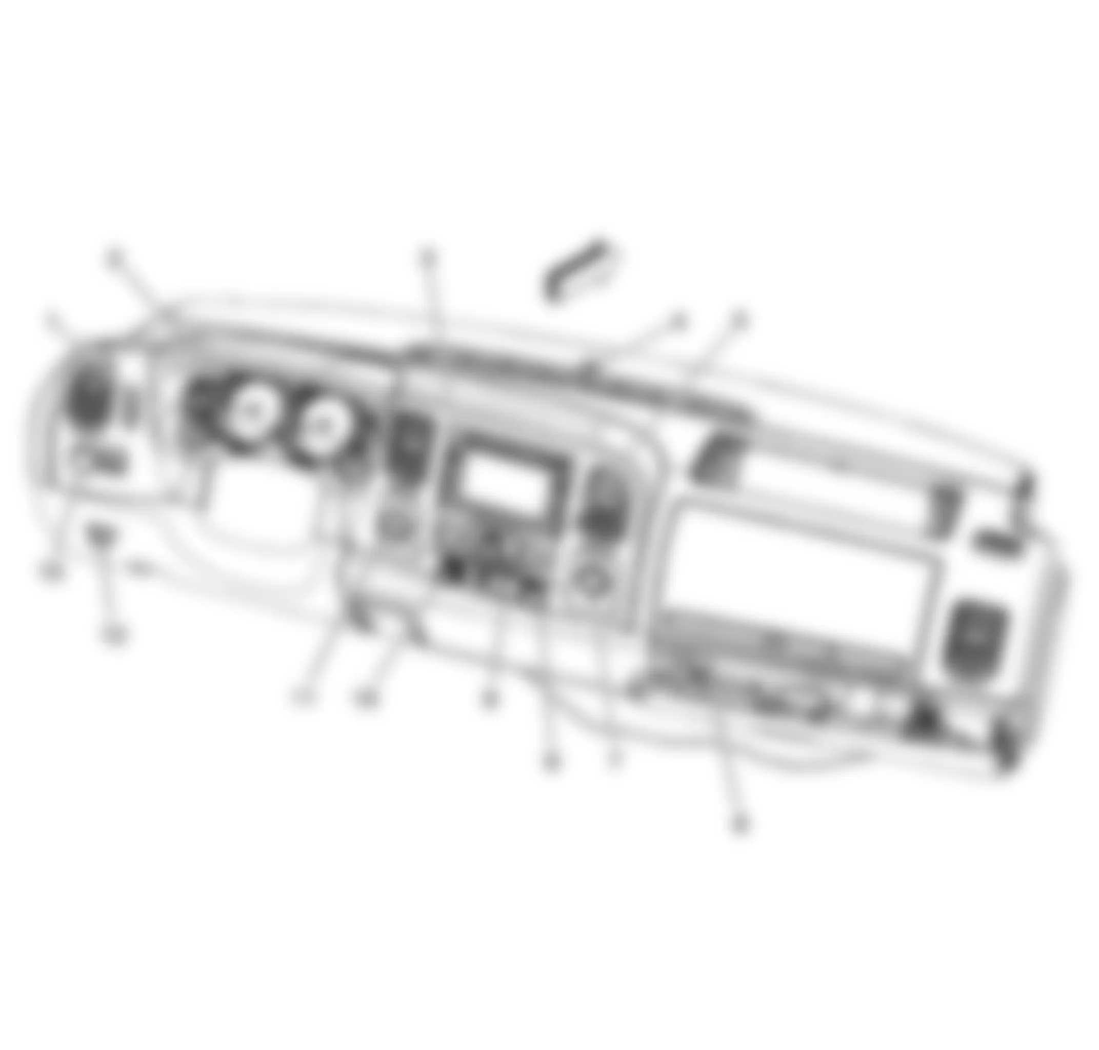 Chevrolet Silverado 1500 2008 - Component Locations -  Dash