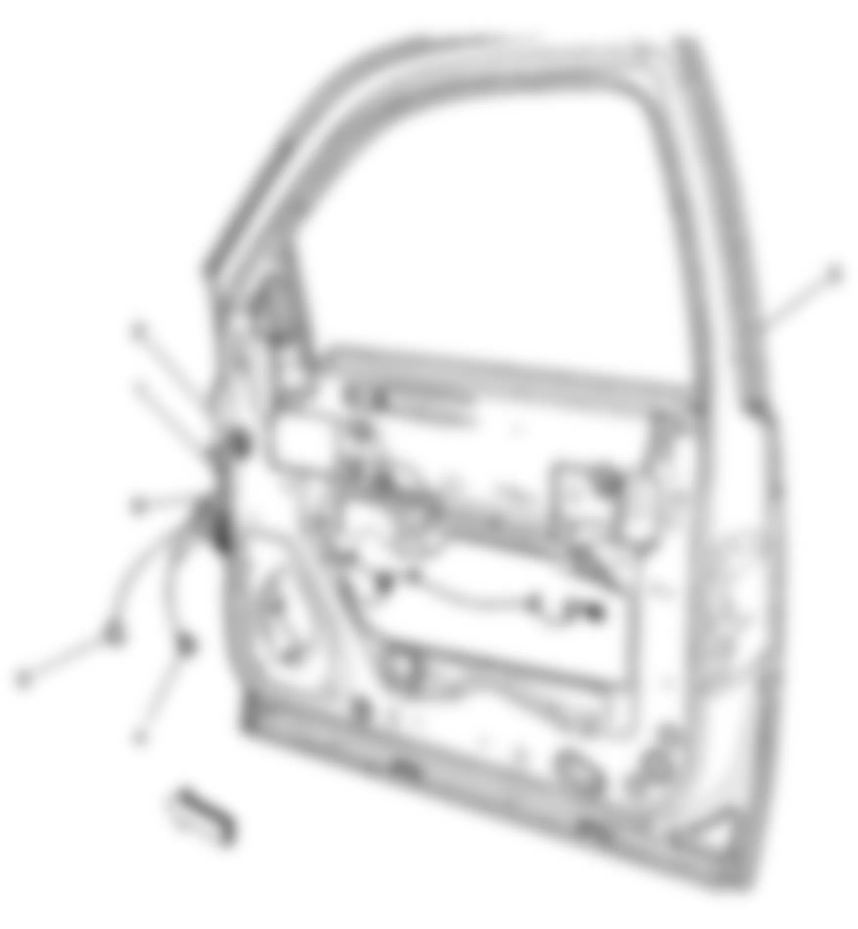 Chevrolet Silverado 1500 2008 - Component Locations -  Front Passengers Door