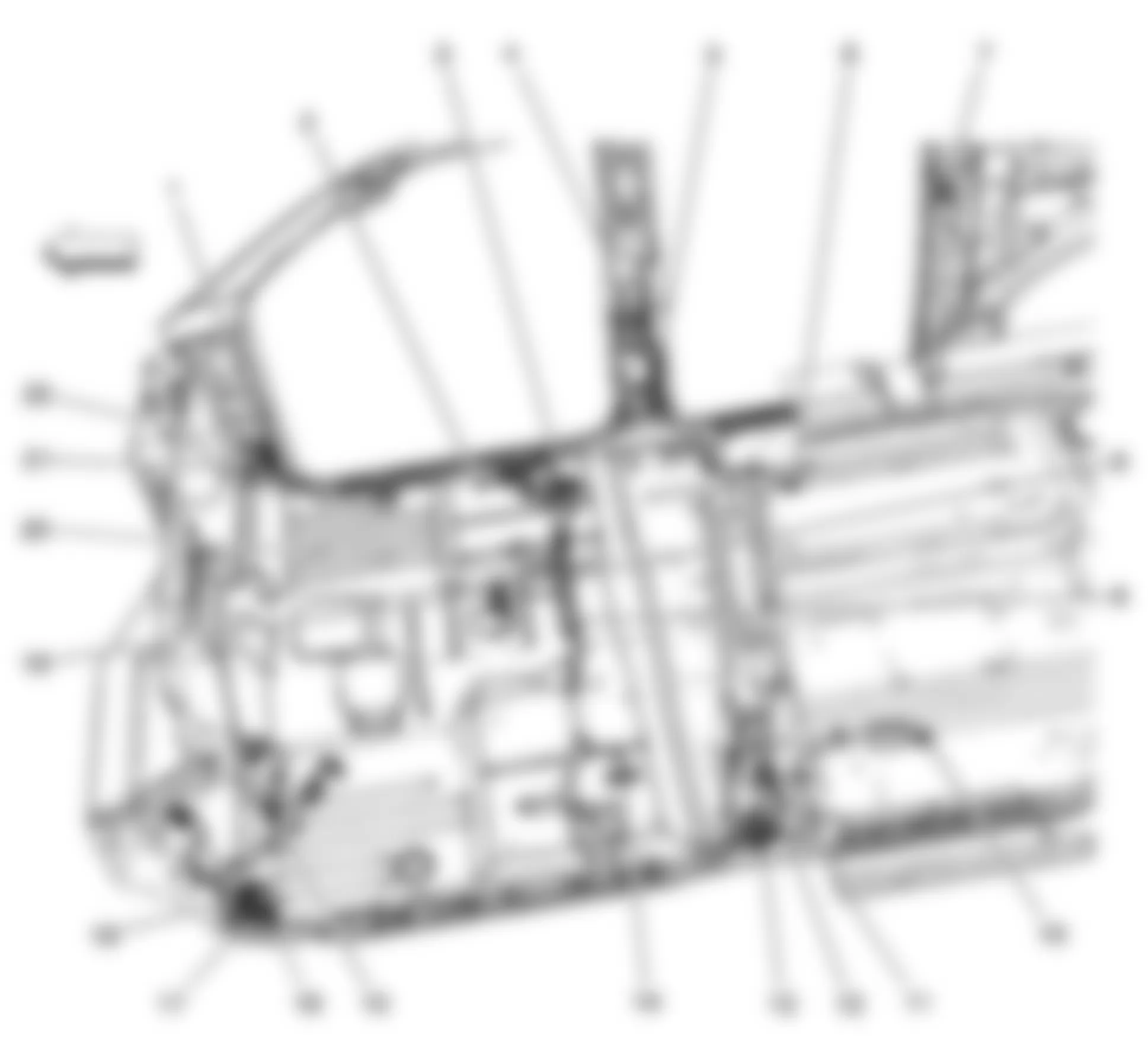 Chevrolet Suburban C2500 2008 - Component Locations -  Front Passenger Compartment (Long Wheel Base)