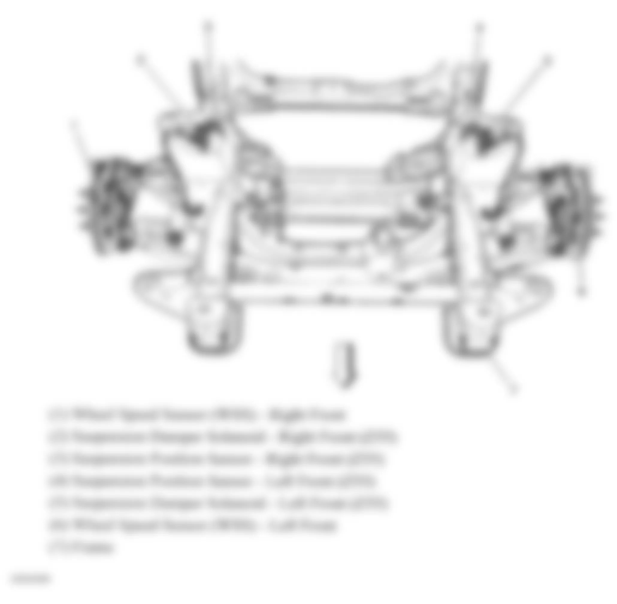 Chevrolet Suburban K1500 2008 - Component Locations - Front Chassis