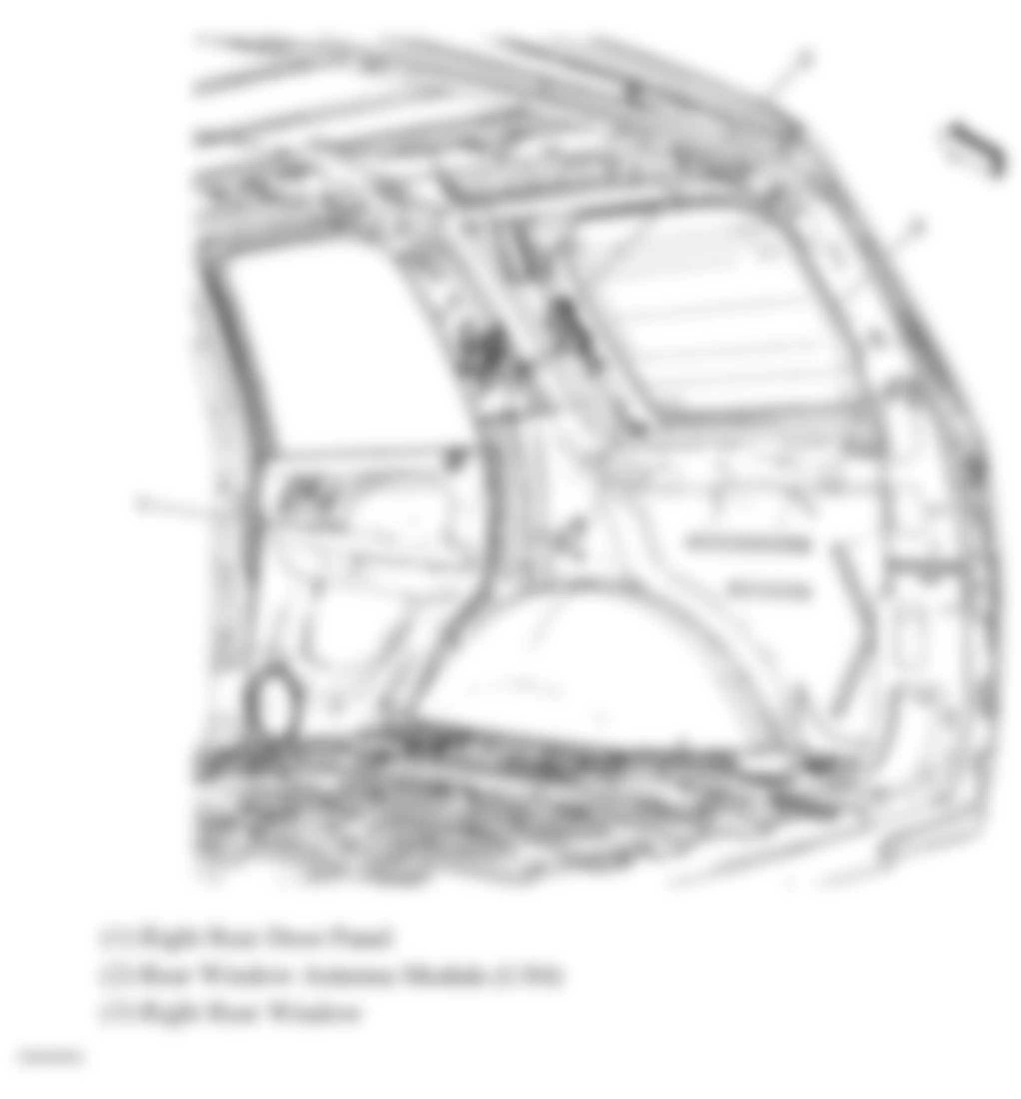 Chevrolet Suburban K1500 2008 - Component Locations - Right C Pillar
